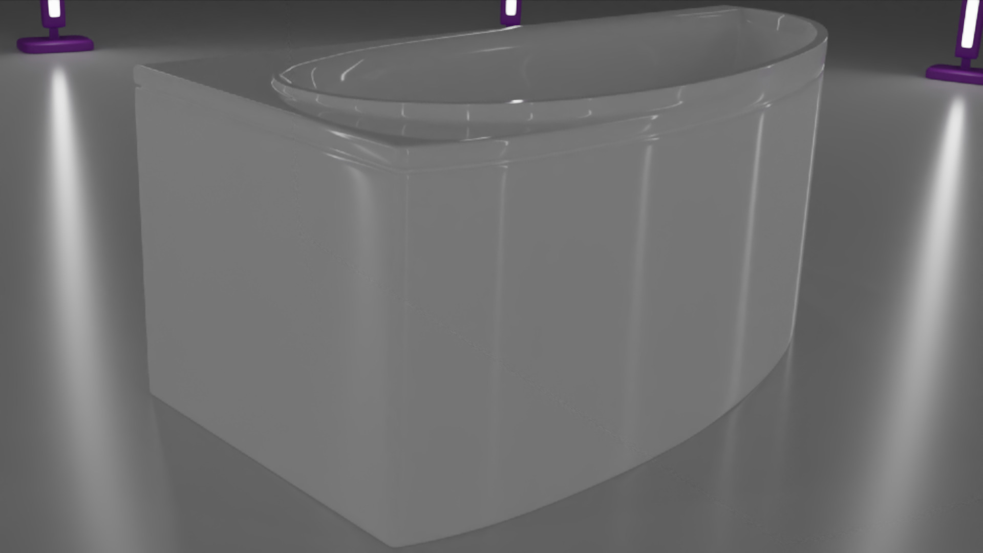 Corner bath real based avokd1-1600x775x643mm Low-poly 3D model_25