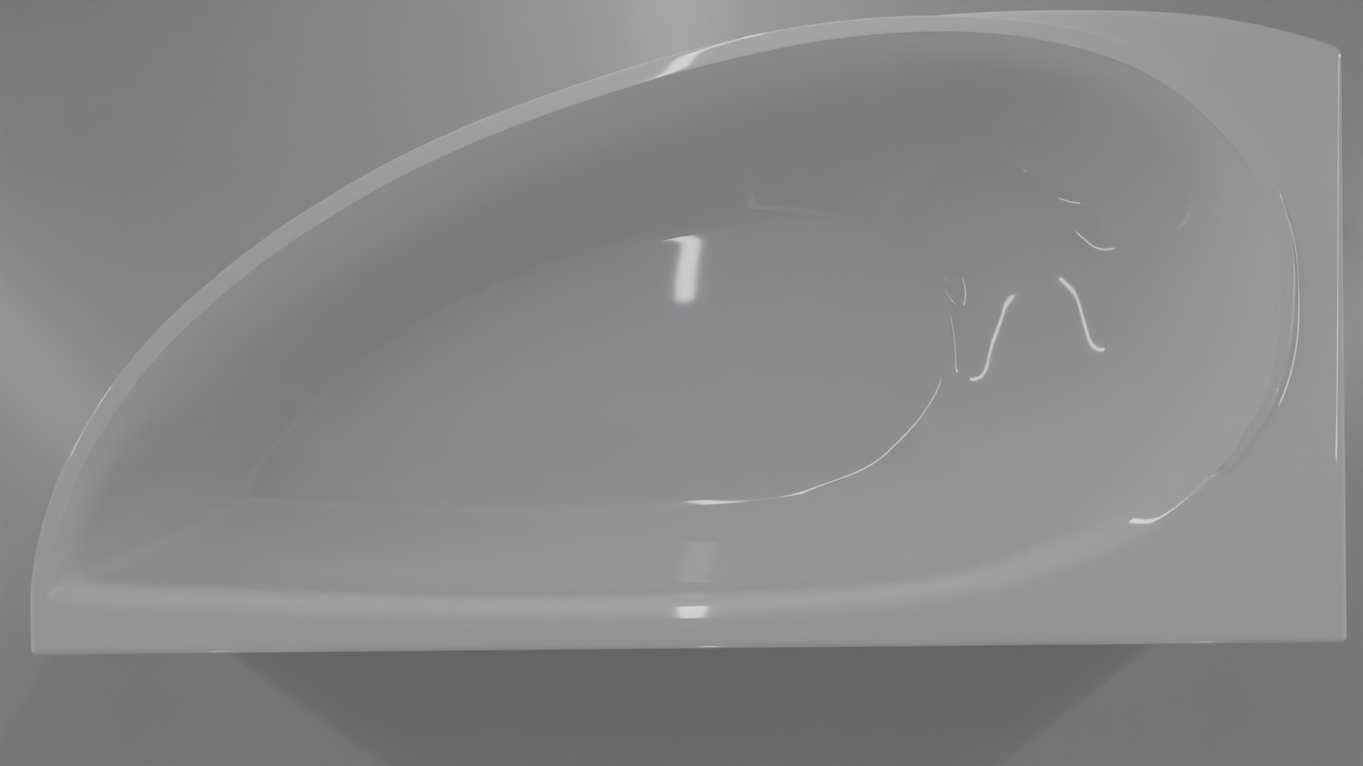 Corner bath real based avokd1-1600x775x643mm Low-poly 3D model_9