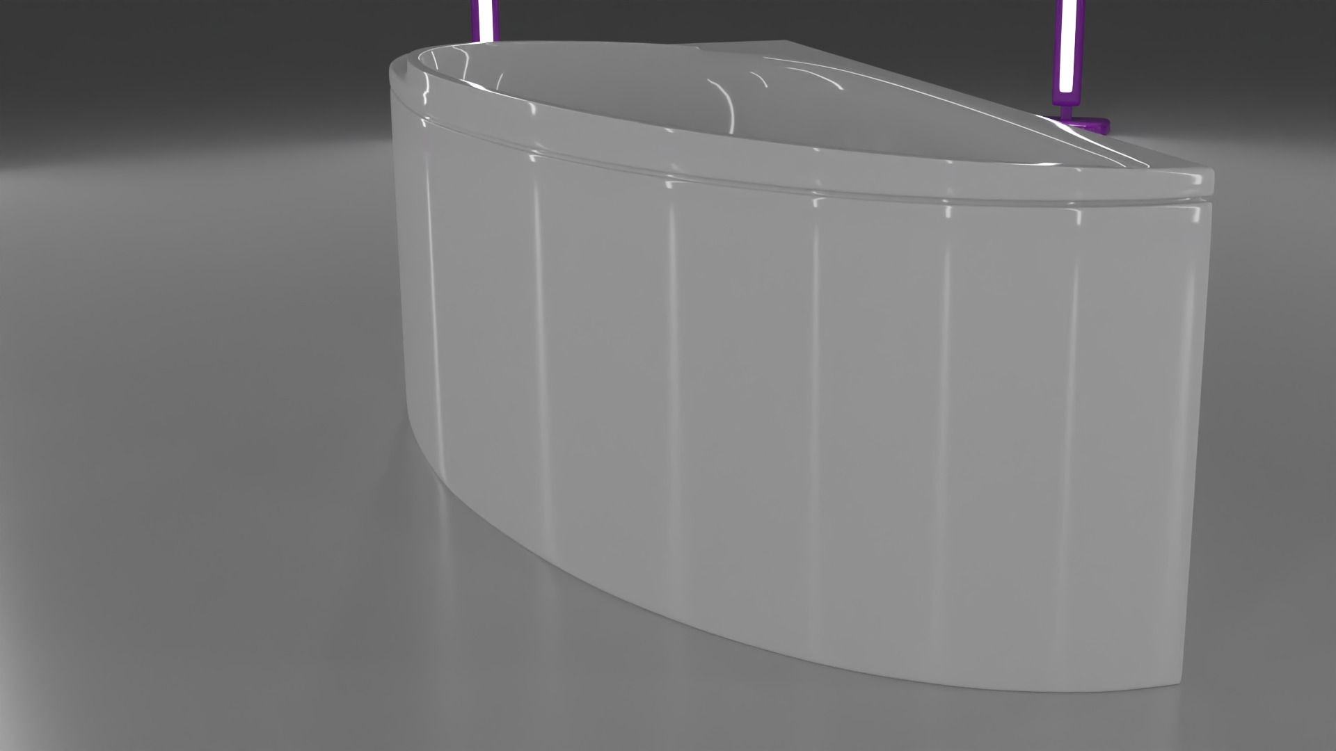 Corner bath real based avokd1-1600x775x643mm Low-poly 3D model_2