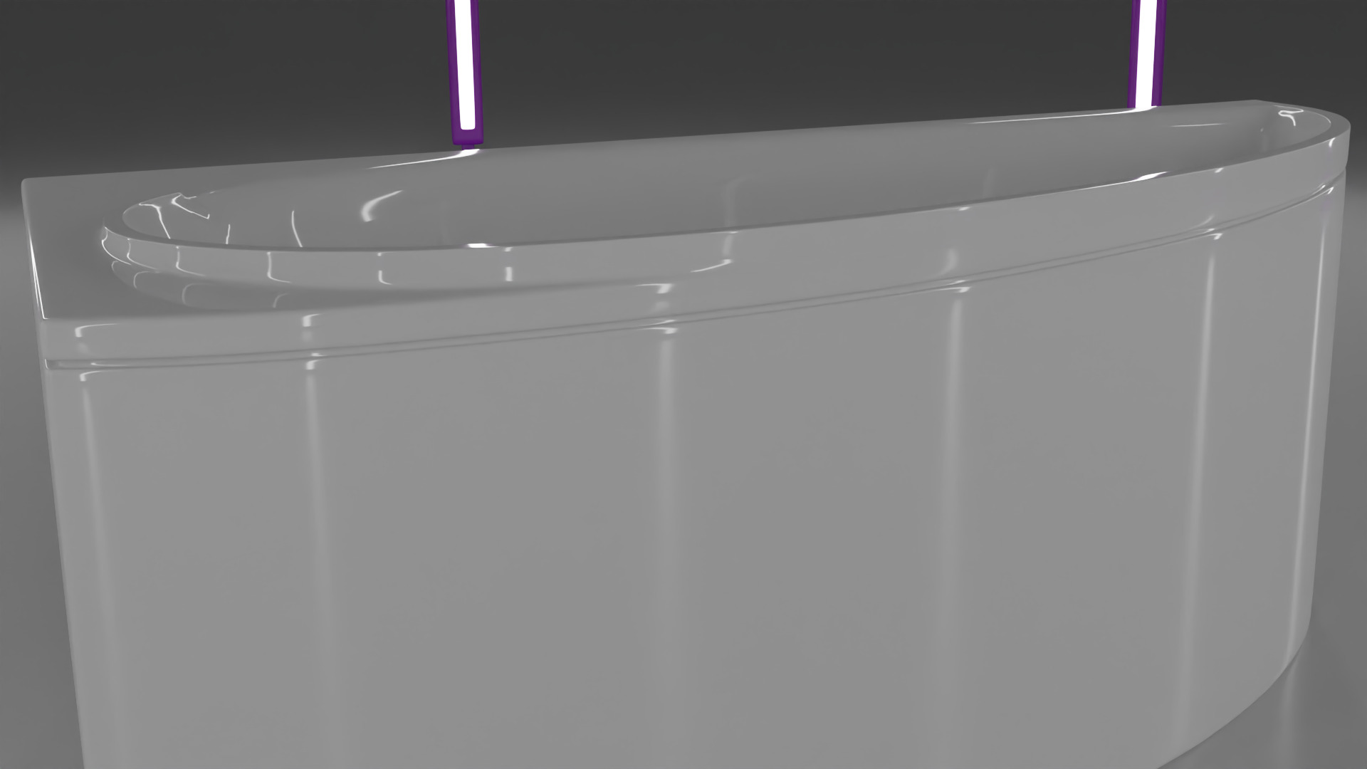 Corner bath real based avokd1-1600x775x643mm Low-poly 3D model_3