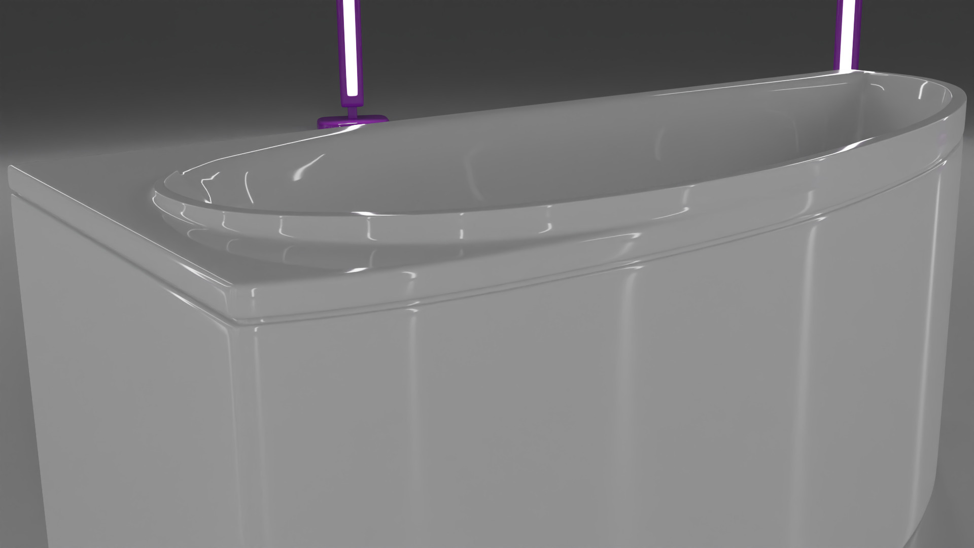 Corner bath real based avokd1-1600x775x643mm Low-poly 3D model_4