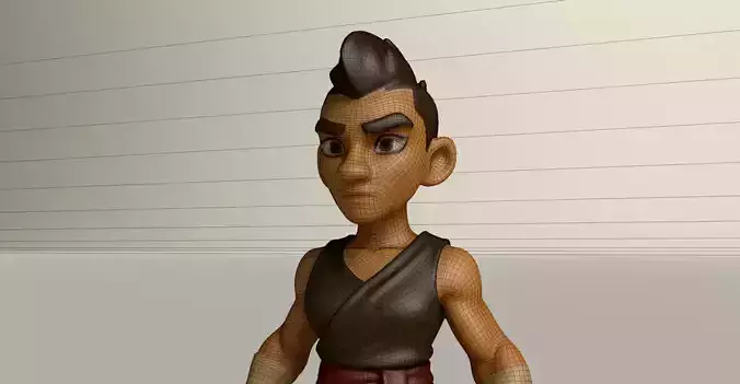 Stylized Game Ready Human Character Rigged named Manipelo
