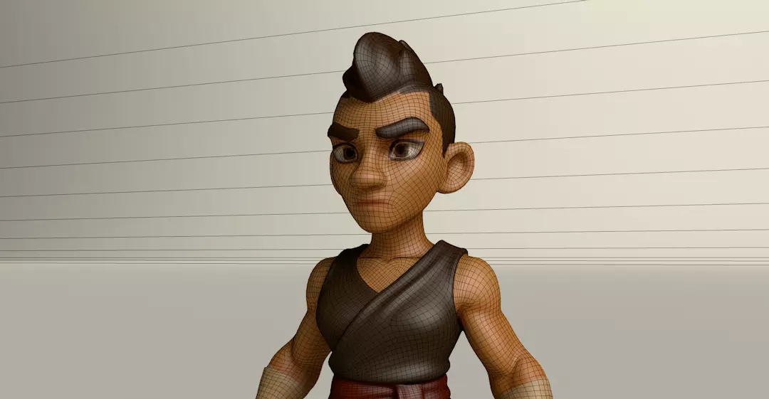 Stylized Game Ready Human Character Rigged named Manipelo Low-poly 3D model