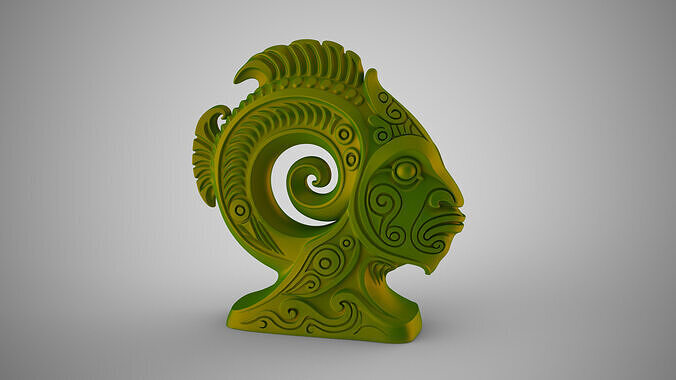 Human Face Fish Decor 3D print model