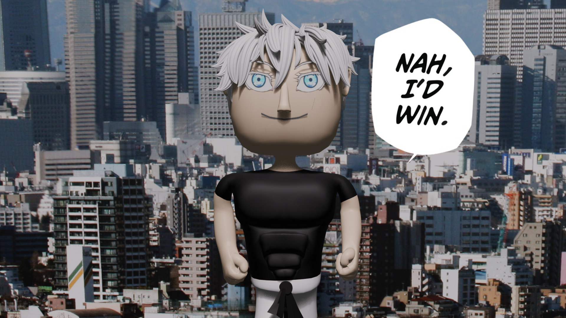 Gojo Satoru Chibi 3D model_1