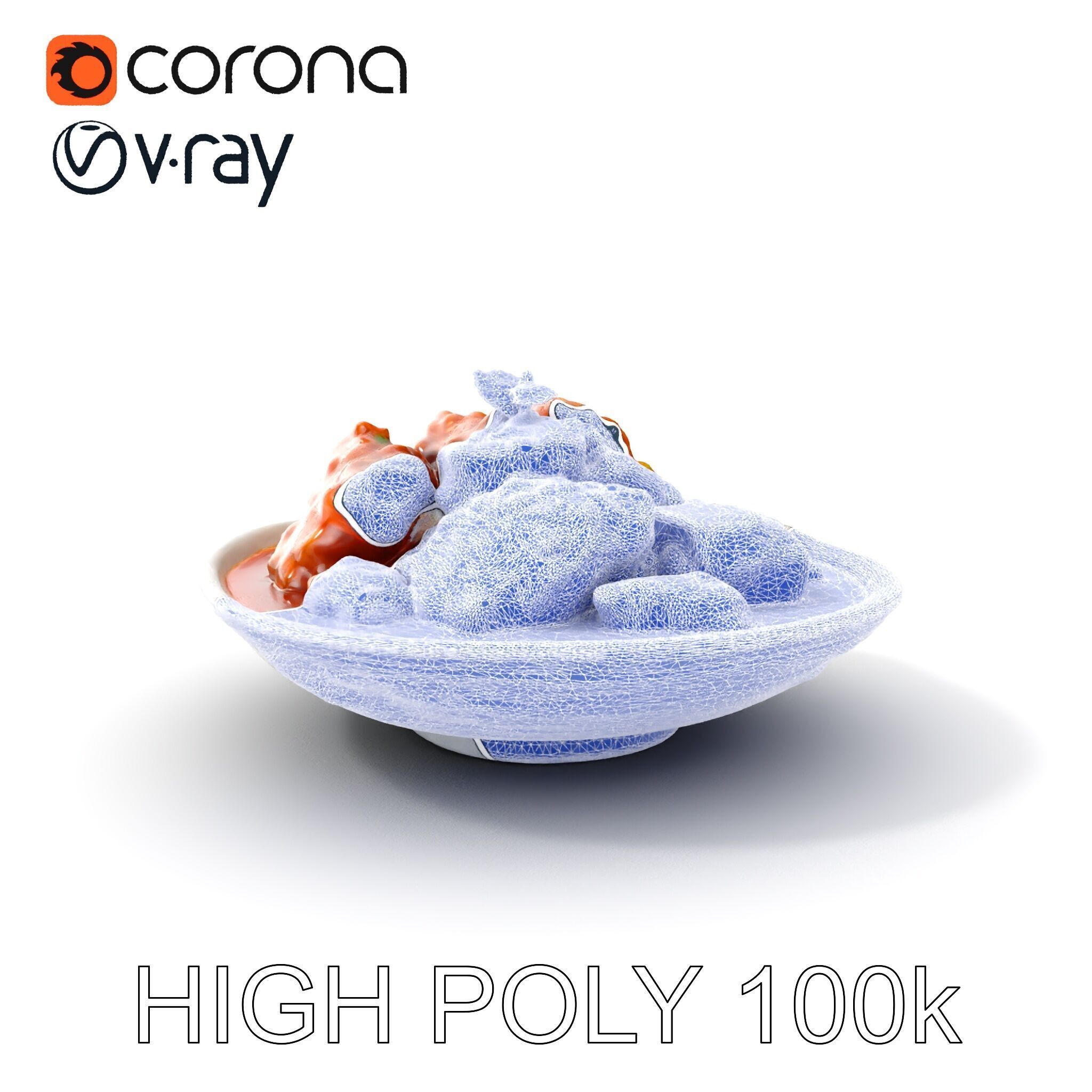 Delicious Curry Dish Model Pack Low-poly 3D model_27