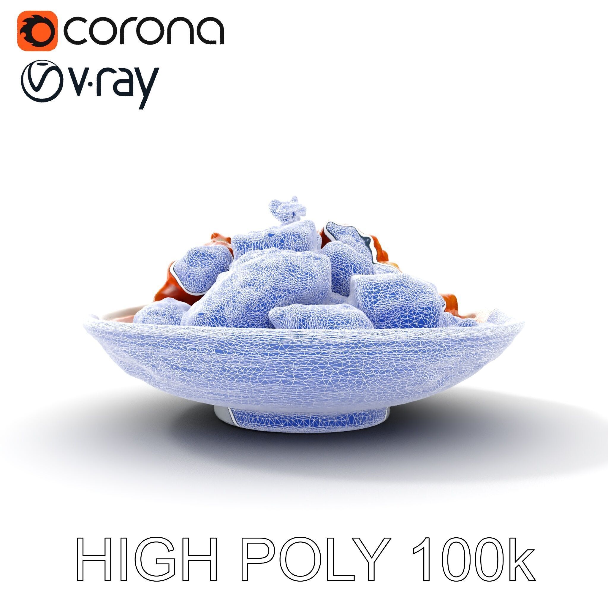 Delicious Curry Dish Model Pack Low-poly 3D model_22