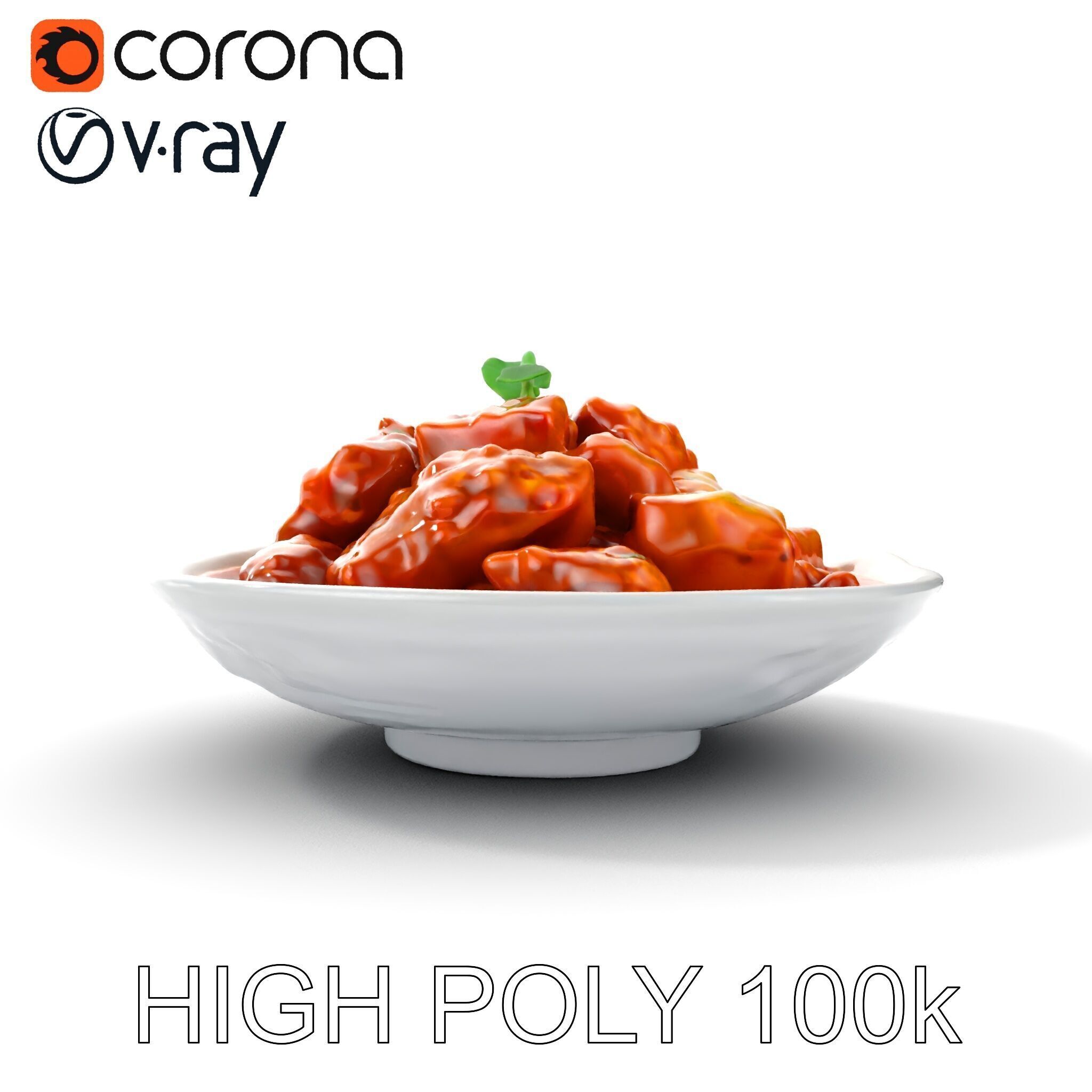 Delicious Curry Dish Model Pack Low-poly 3D model_18
