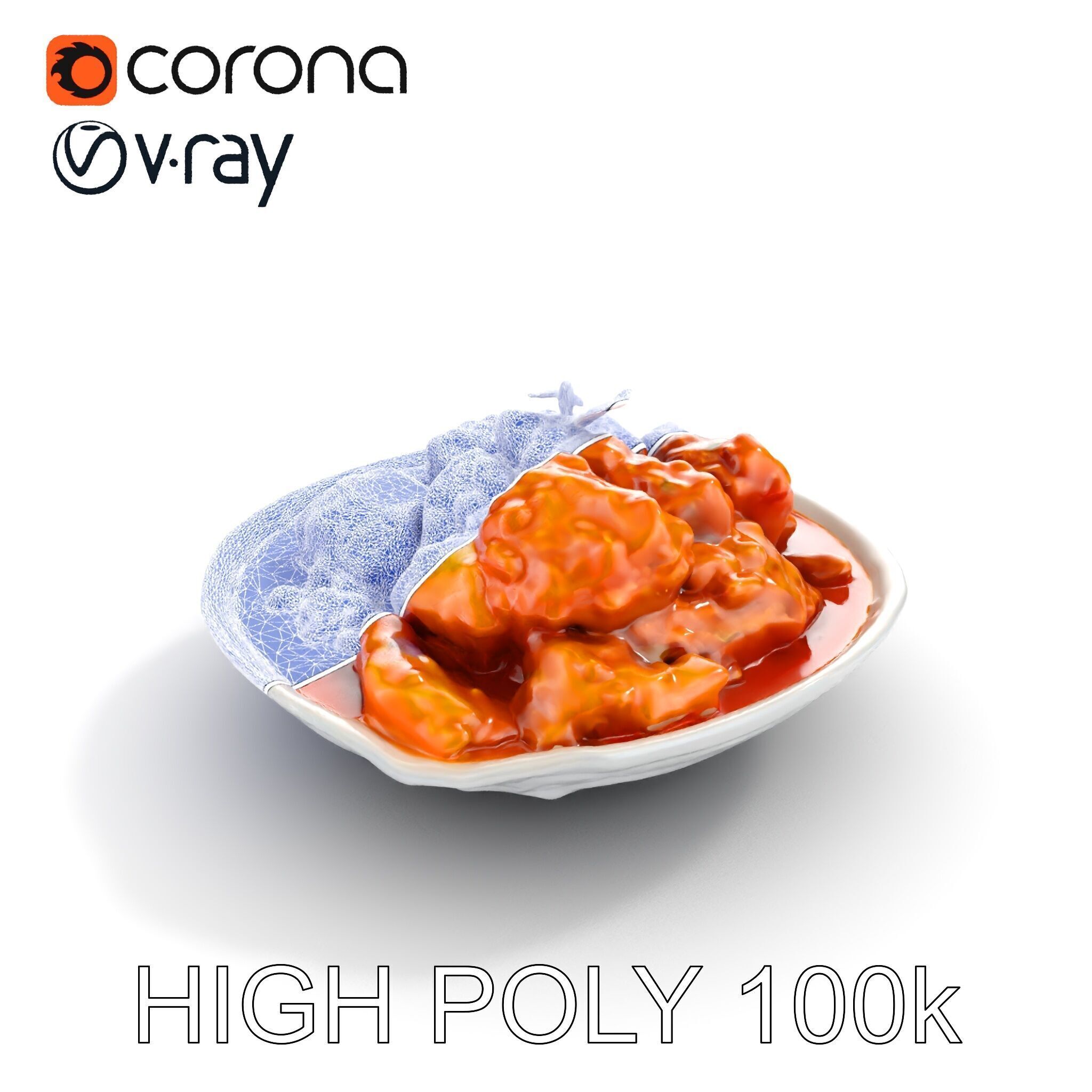 Delicious Curry Dish Model Pack Low-poly 3D model_31