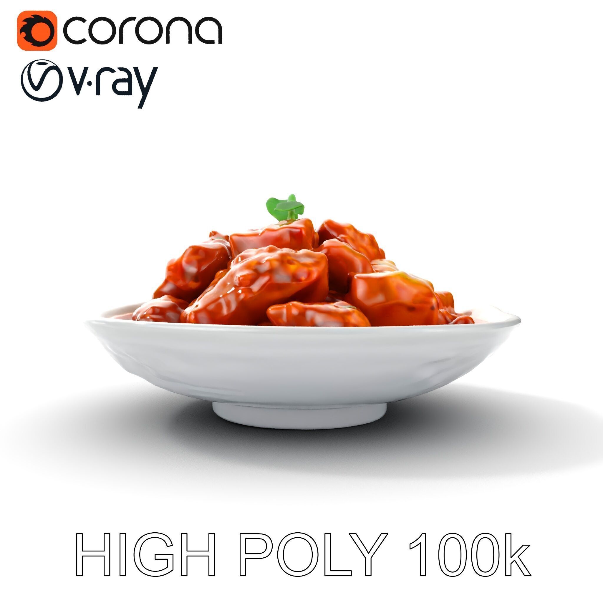 Delicious Curry Dish Model Pack Low-poly 3D model_6