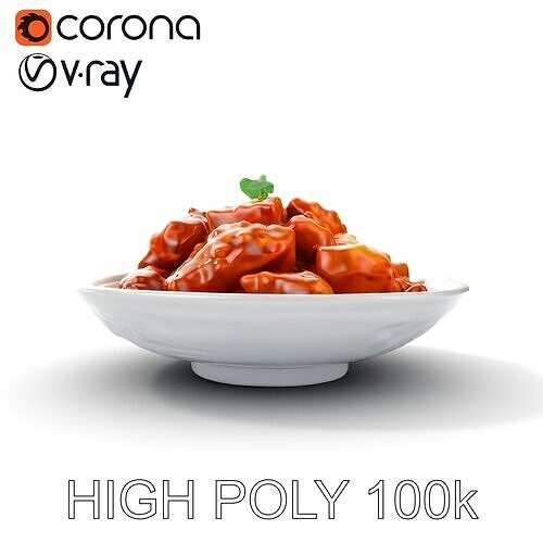 Delicious Curry Dish Model Pack Low-poly 3D model 6