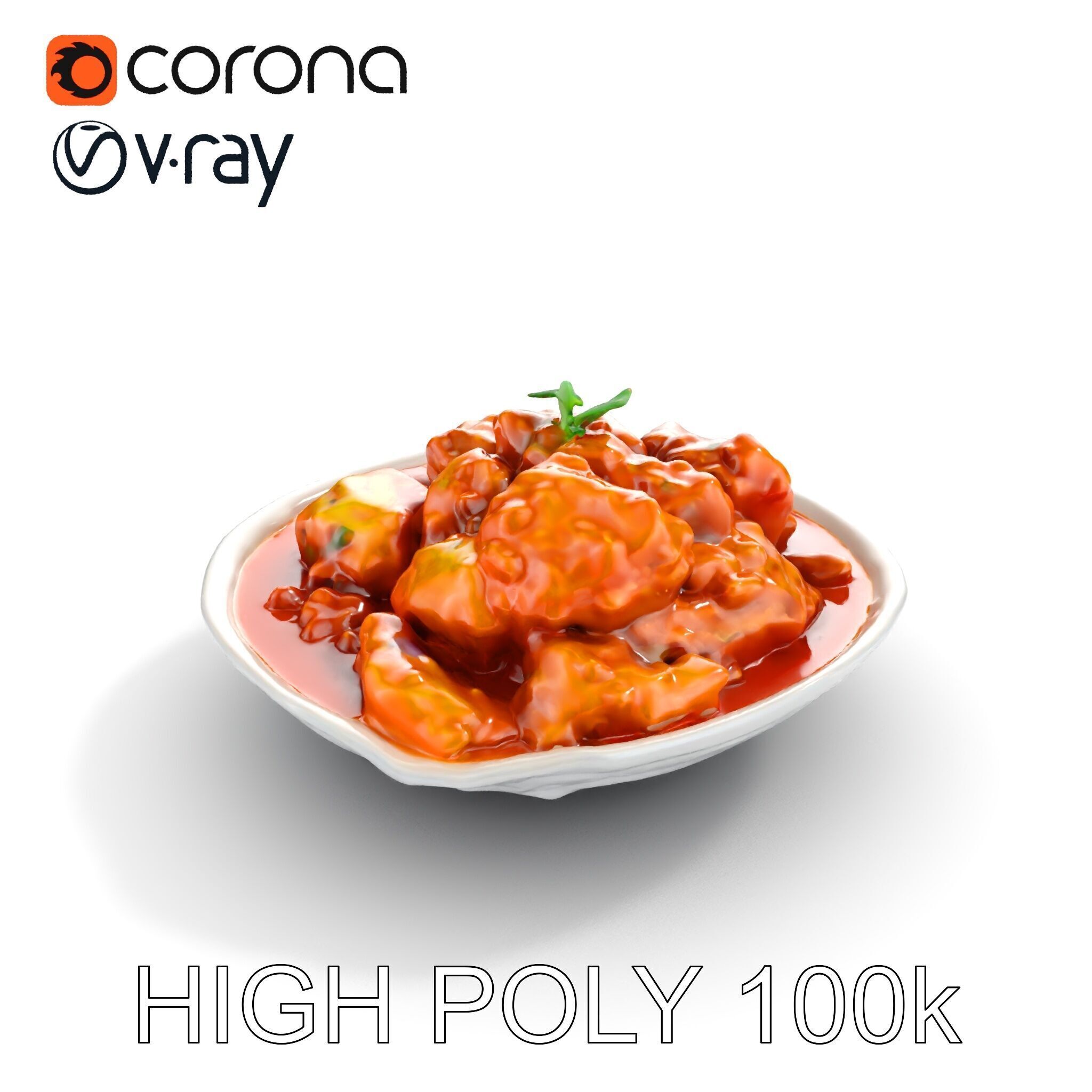 Delicious Curry Dish Model Pack Low-poly 3D model_14