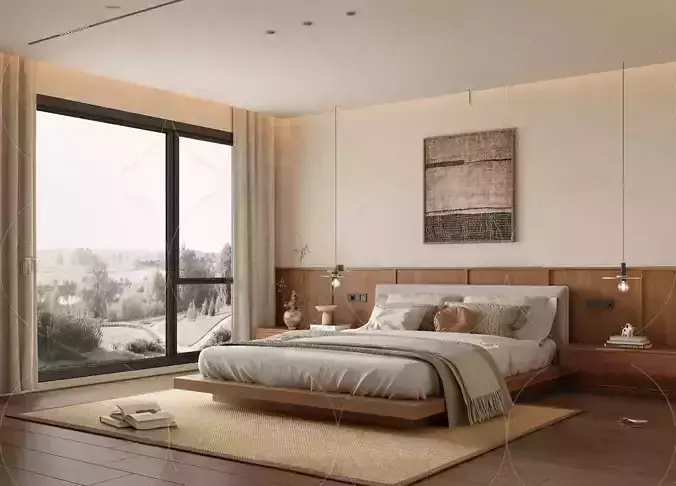 WABI SABI STYLE 3D BEDROOM  0051