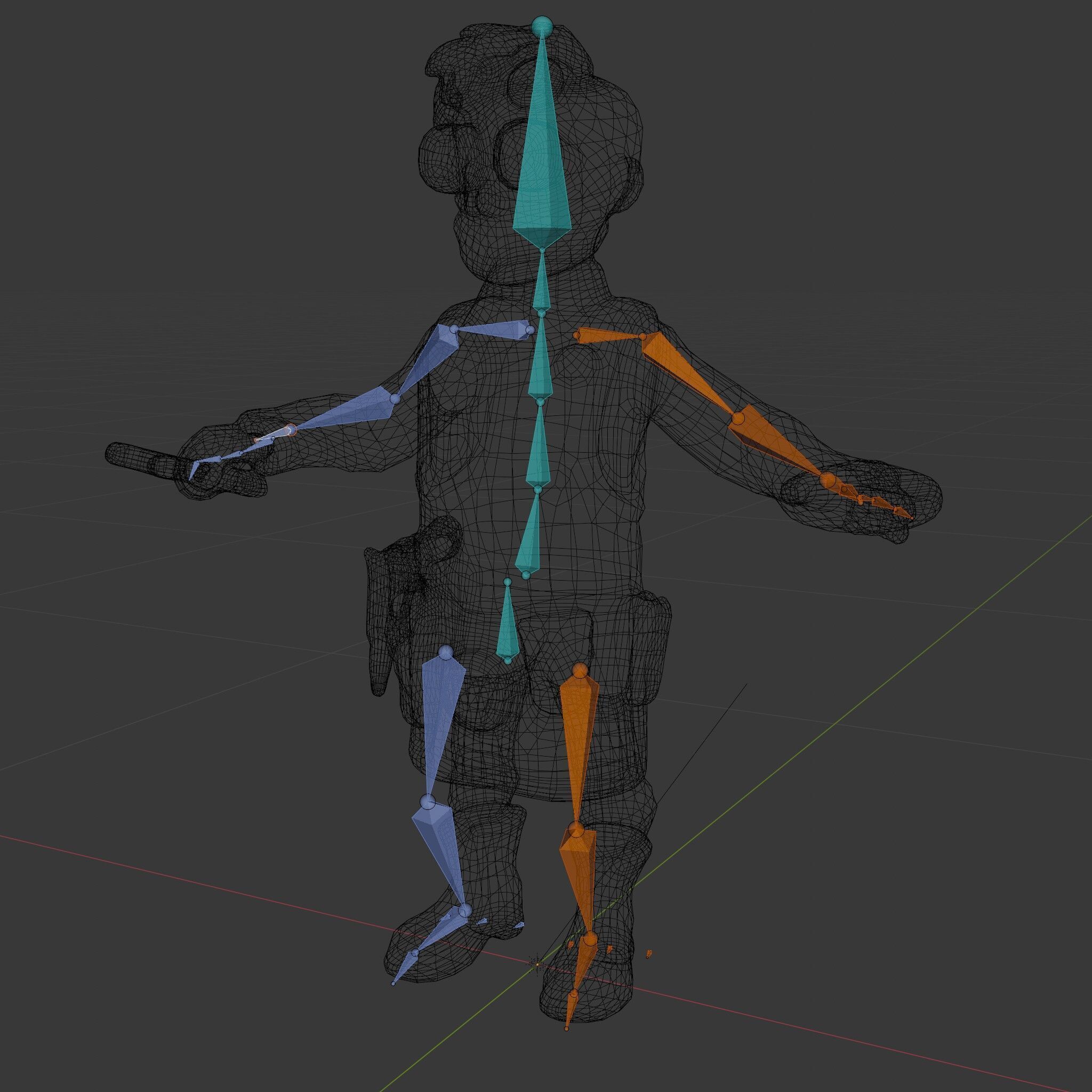 Steampunk Engineer Rigged and Animated D Character Model Low-poly 3D model_8