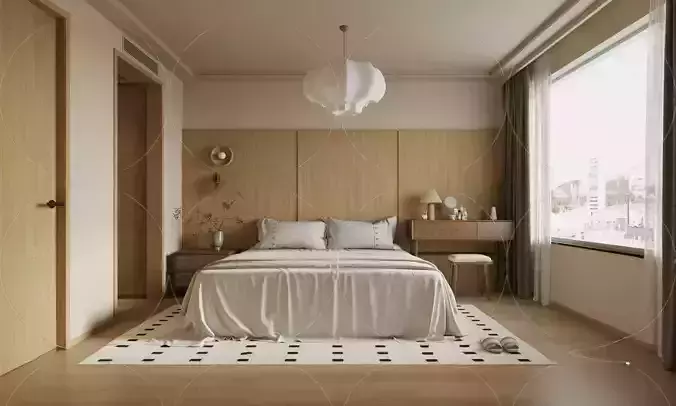 WABI SABI STYLE 3D BEDROOM 0052
