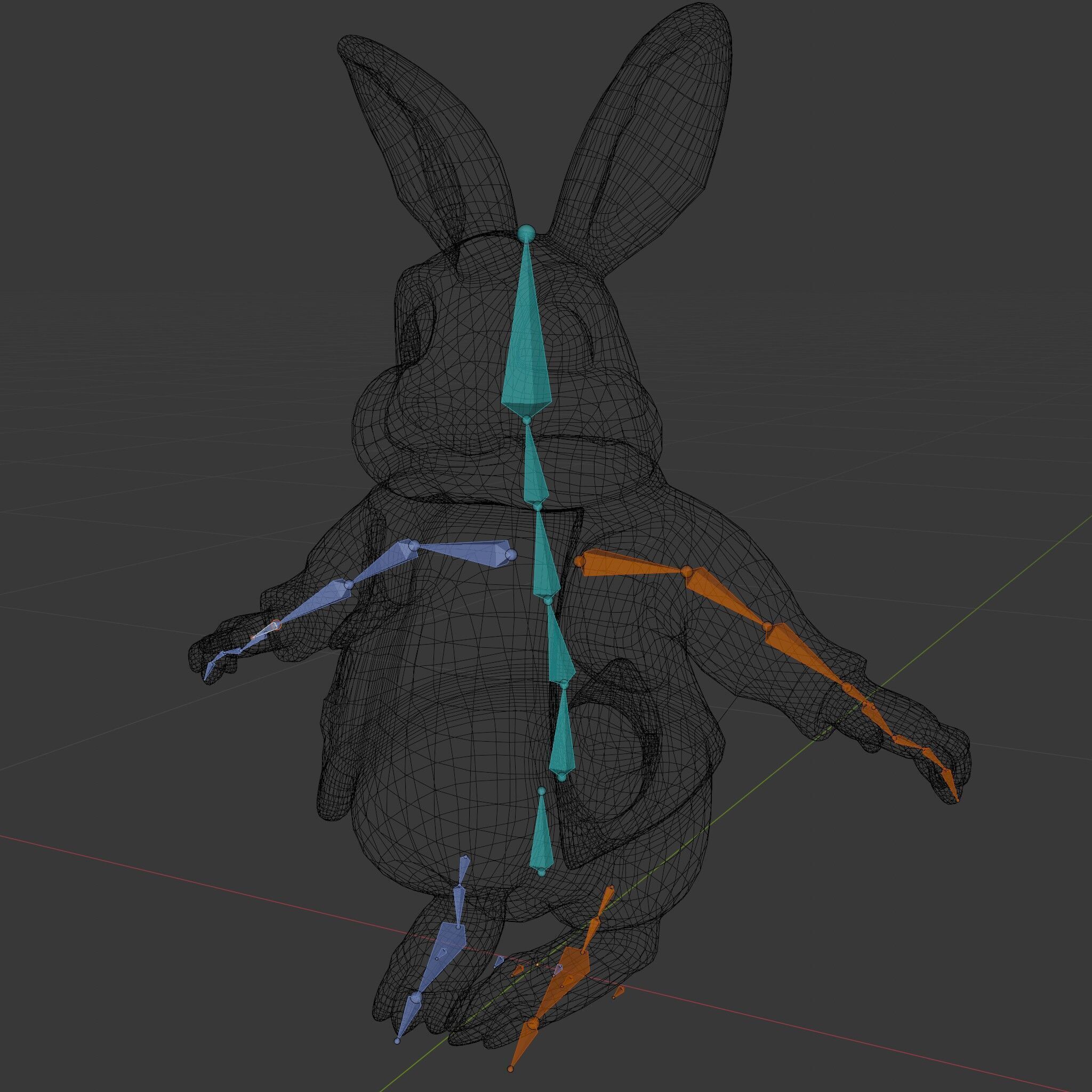 Fluffy Rabbit Character Rigged and Animated for Games and Cin... Low-poly 3D model_6