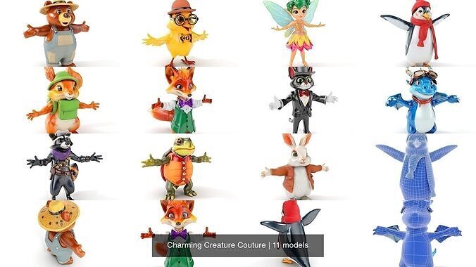 Charming Creature Couture 3D Model Collection