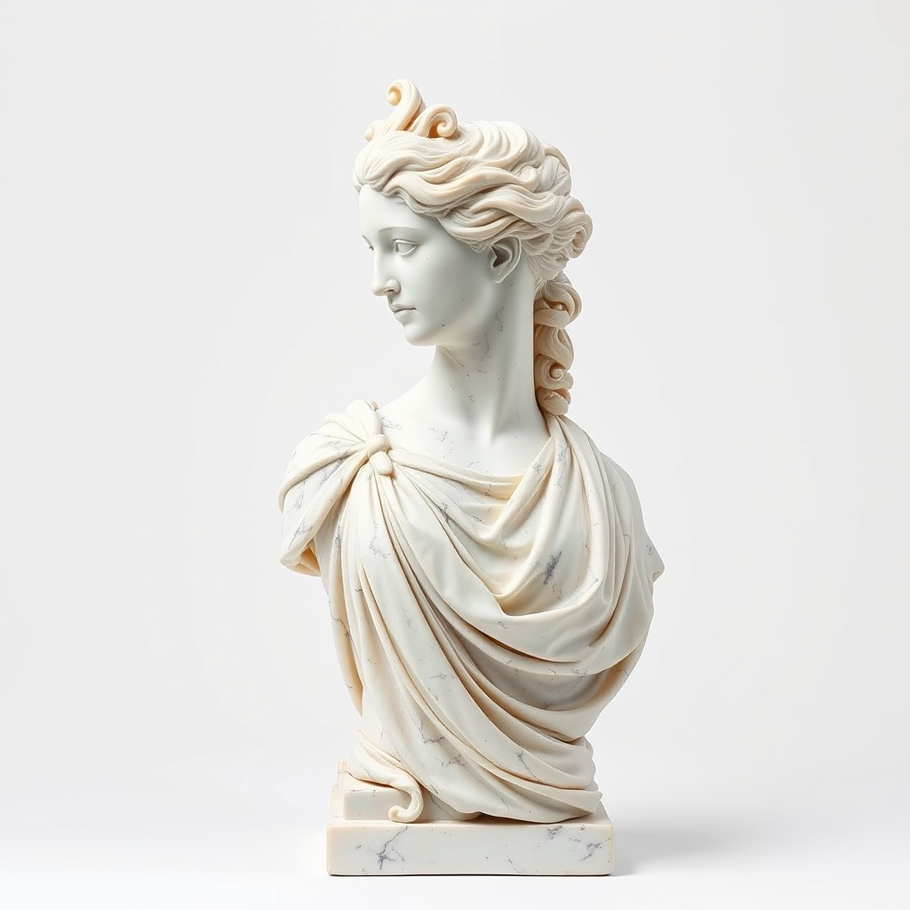 Classical Bust Sculpture Model Pack Low-poly 3D model_2