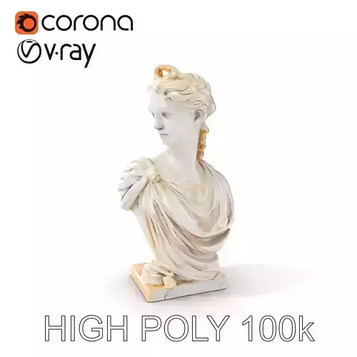Classical Bust Sculpture Model Pack Low-poly 3D model