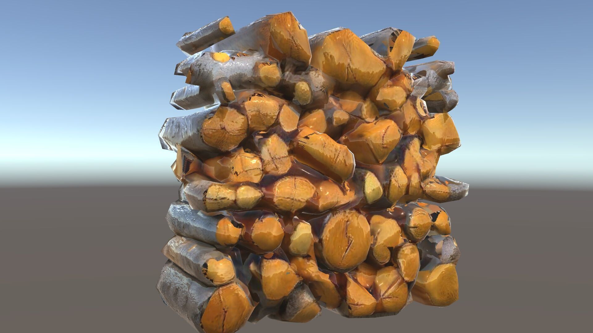 Stacked Wooden Logs Model Pack Low-poly 3D model_34