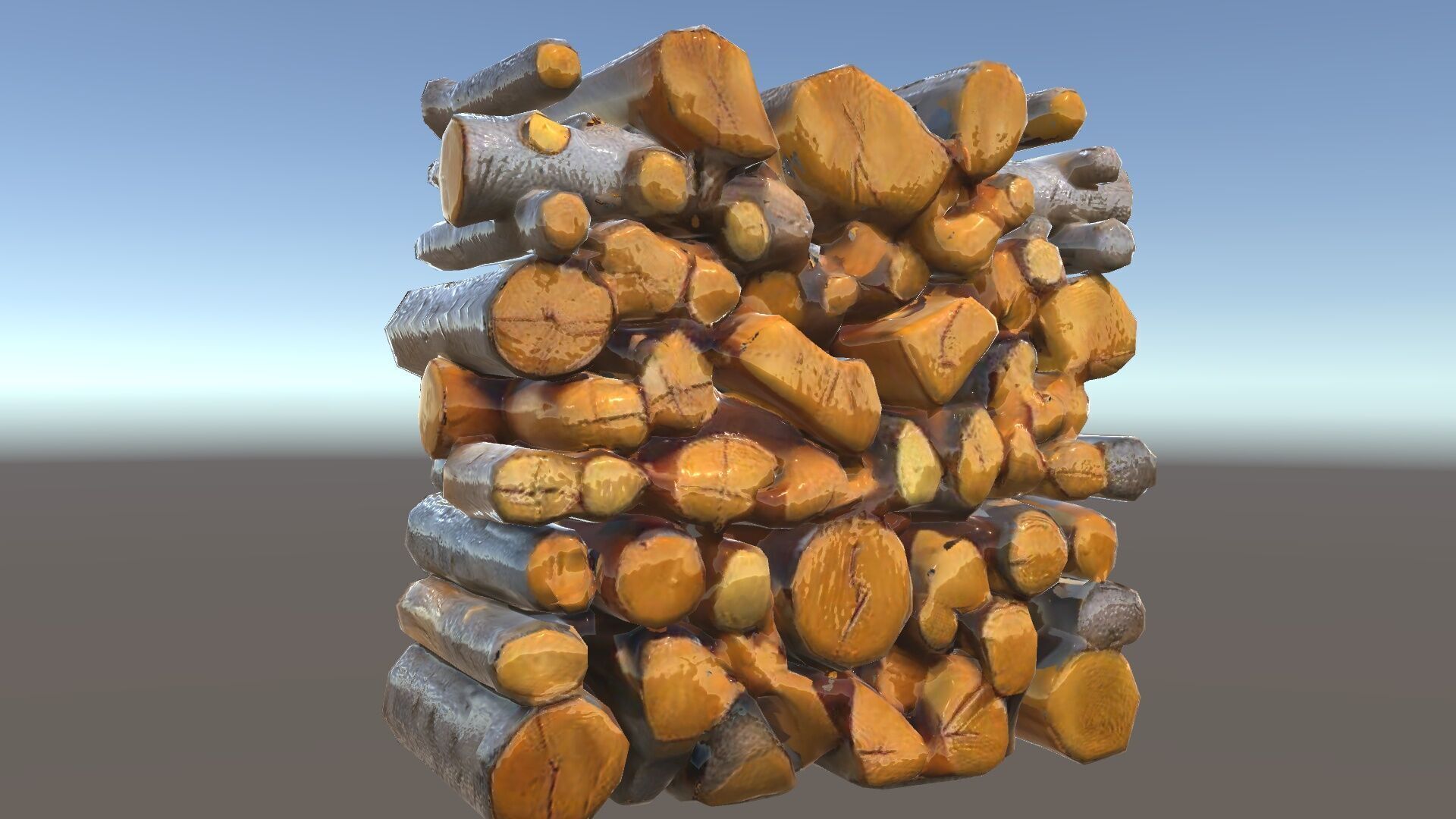 Stacked Wooden Logs Model Pack Low-poly 3D model_33