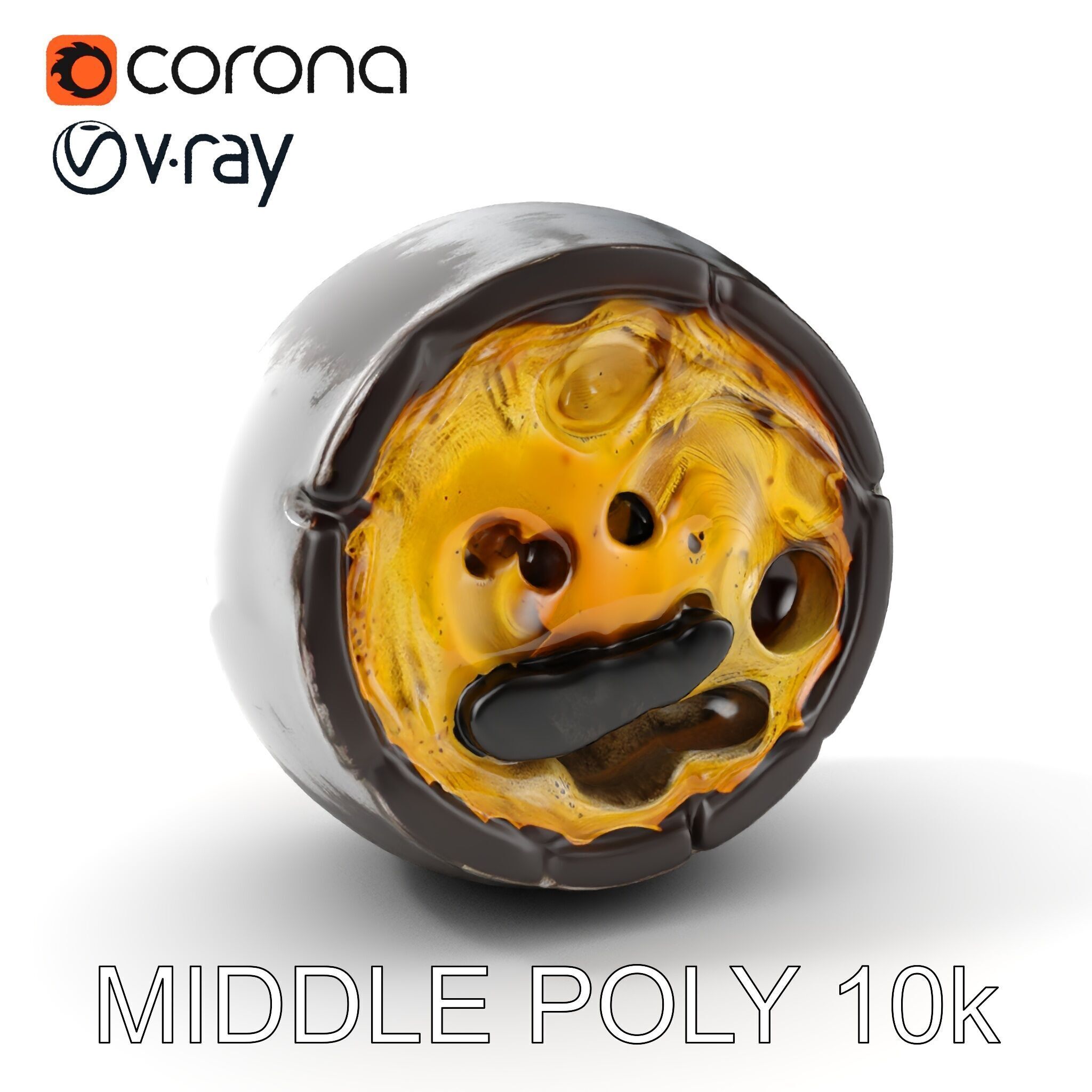 Pipe Crosssection Model Pack with Materials Low-poly 3D model_6