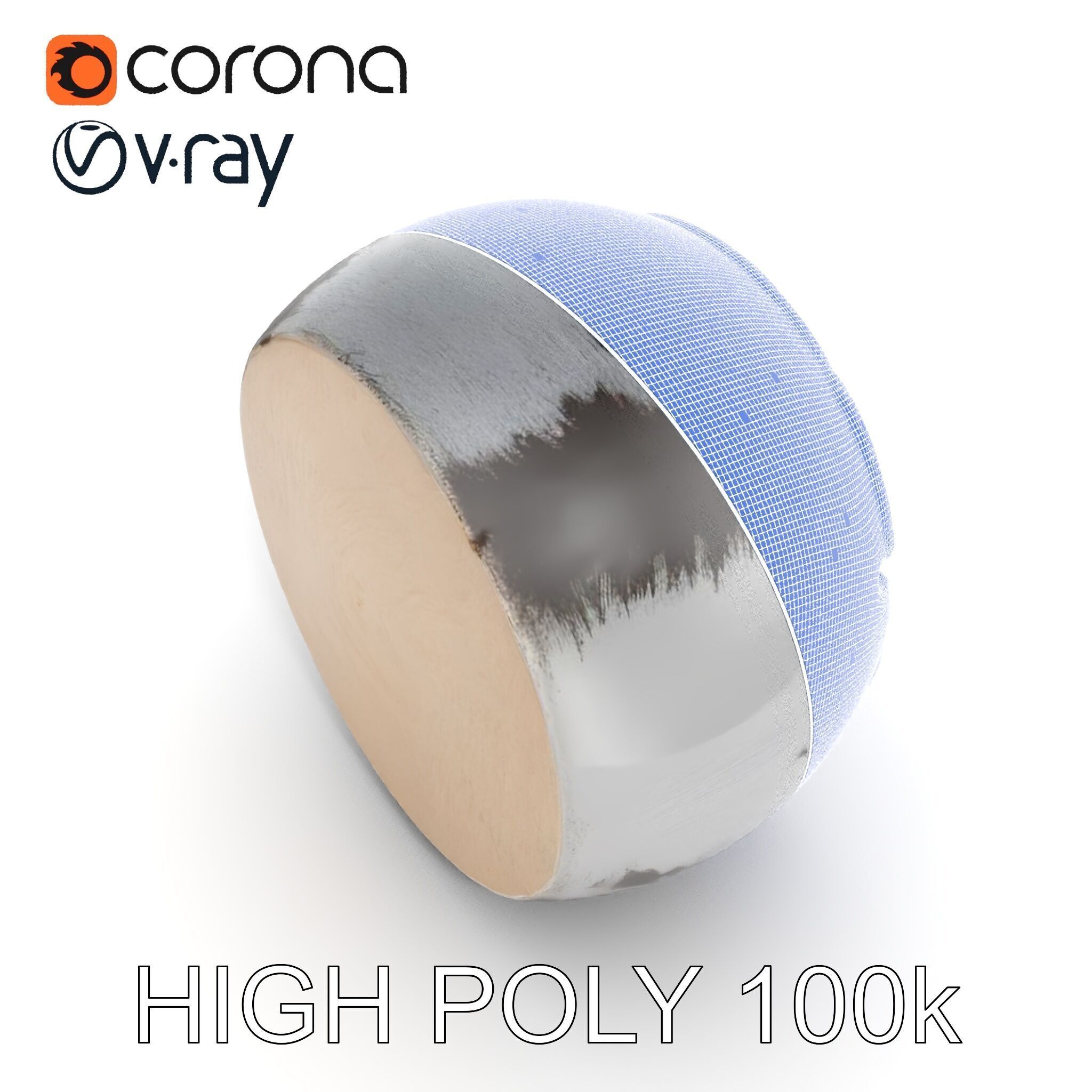 Pipe Crosssection Model Pack with Materials Low-poly 3D model_21