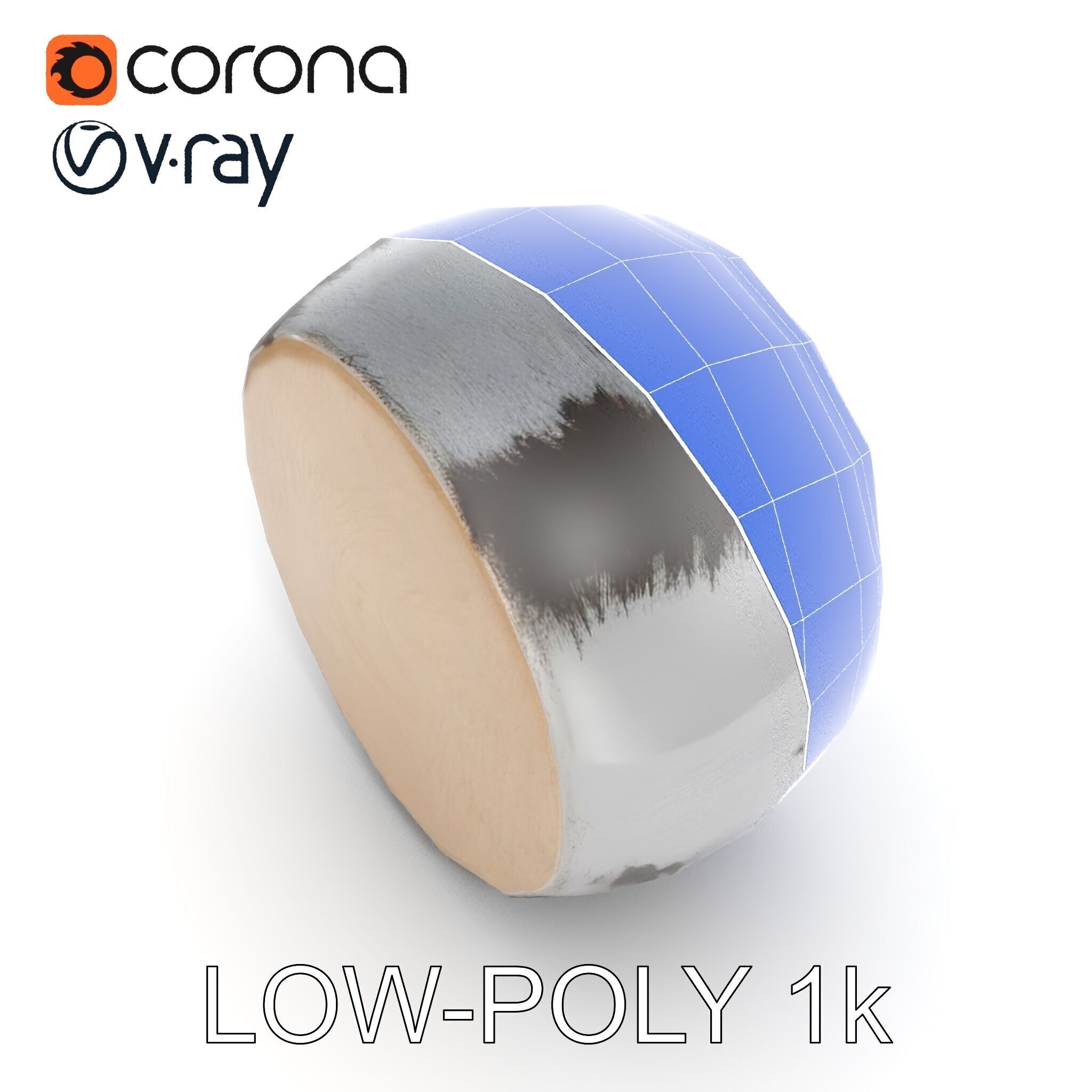 Pipe Crosssection Model Pack with Materials Low-poly 3D model_32