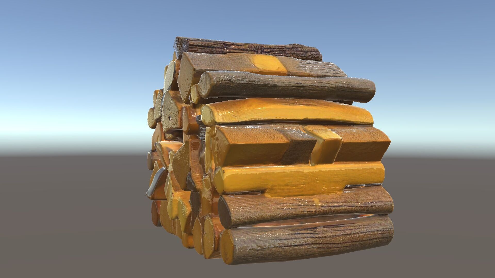 Stacked Firewood Model Pack  Realistic Wood Pile Low-poly 3D model_5