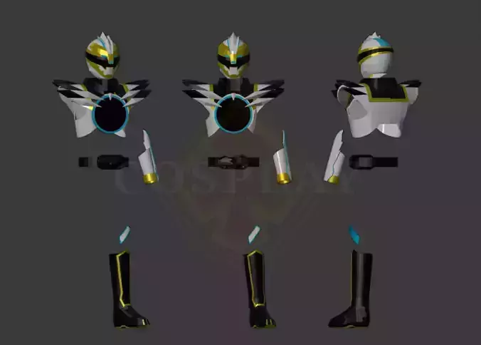 GoZyuger Polar Set Armor Pepakura Foam Unfold