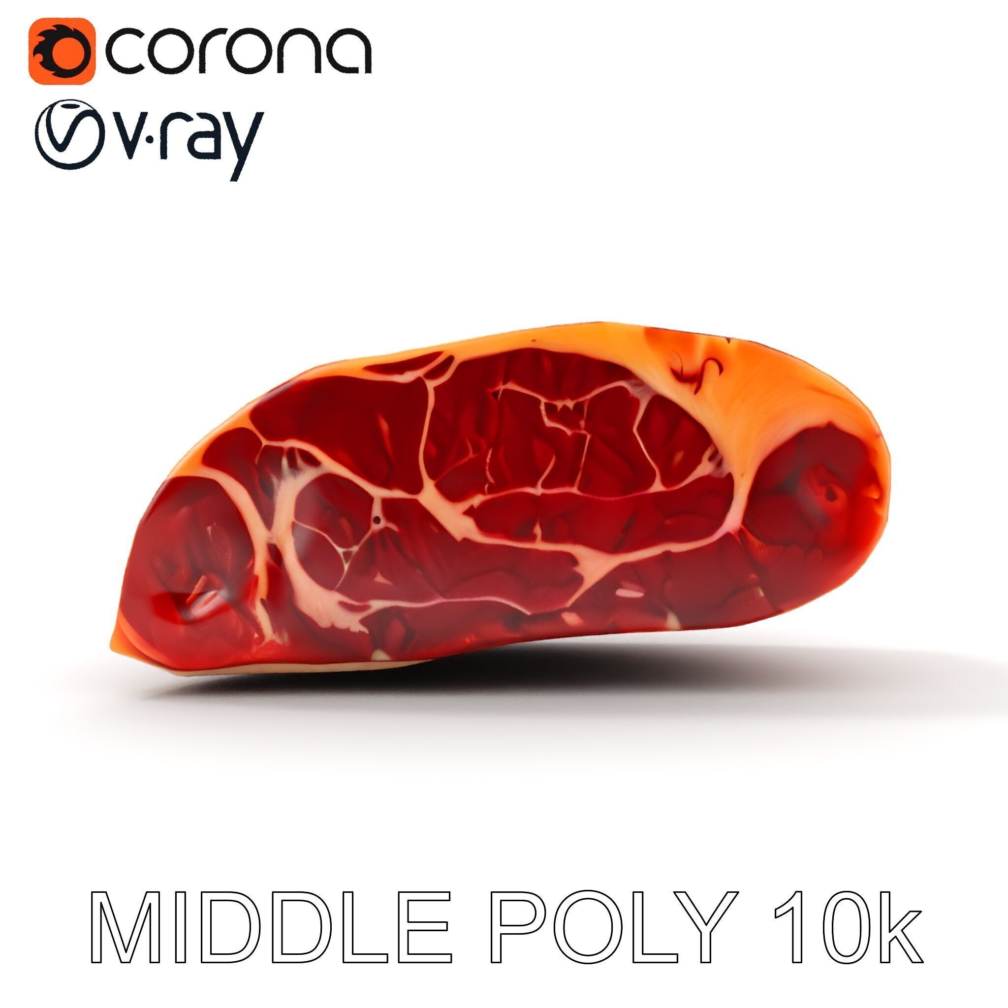 Realistic Steak D model pack Low-poly 3D model_8