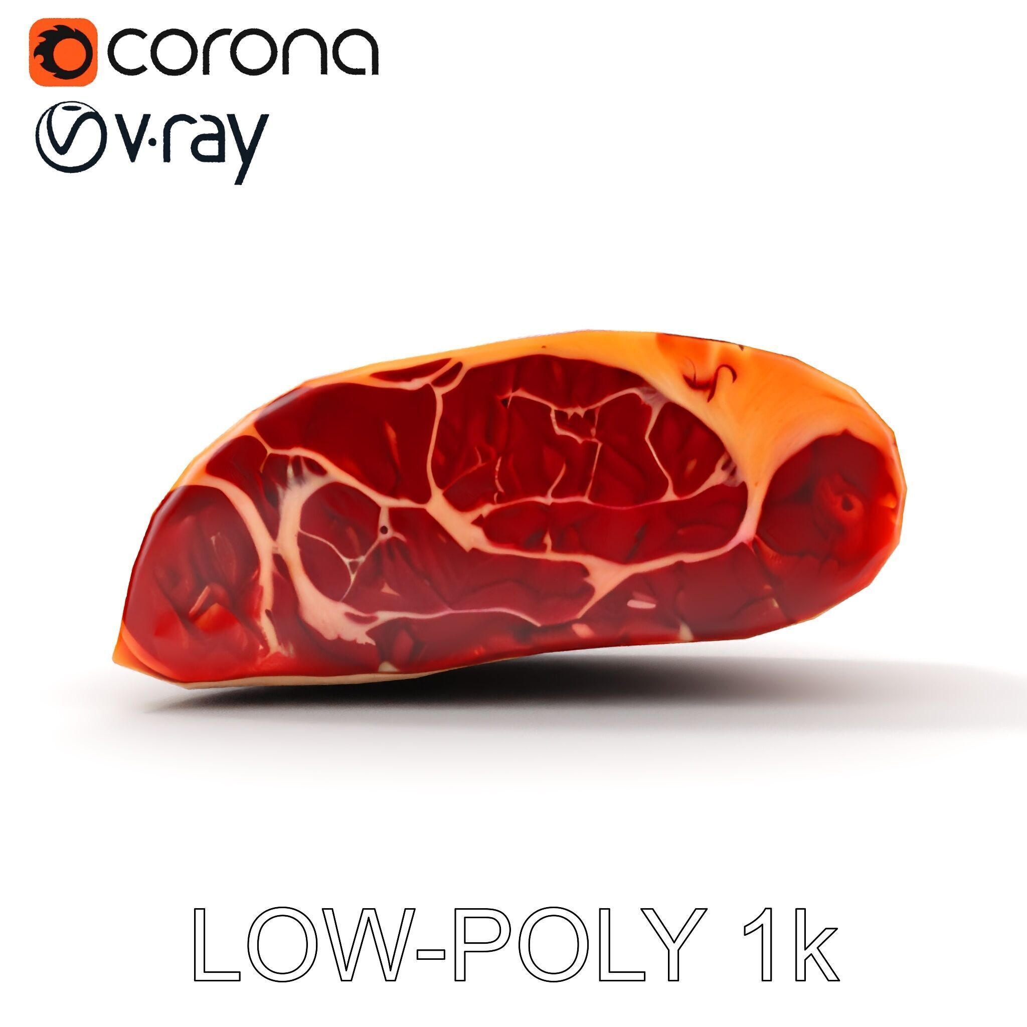 Realistic Steak D model pack Low-poly 3D model_9