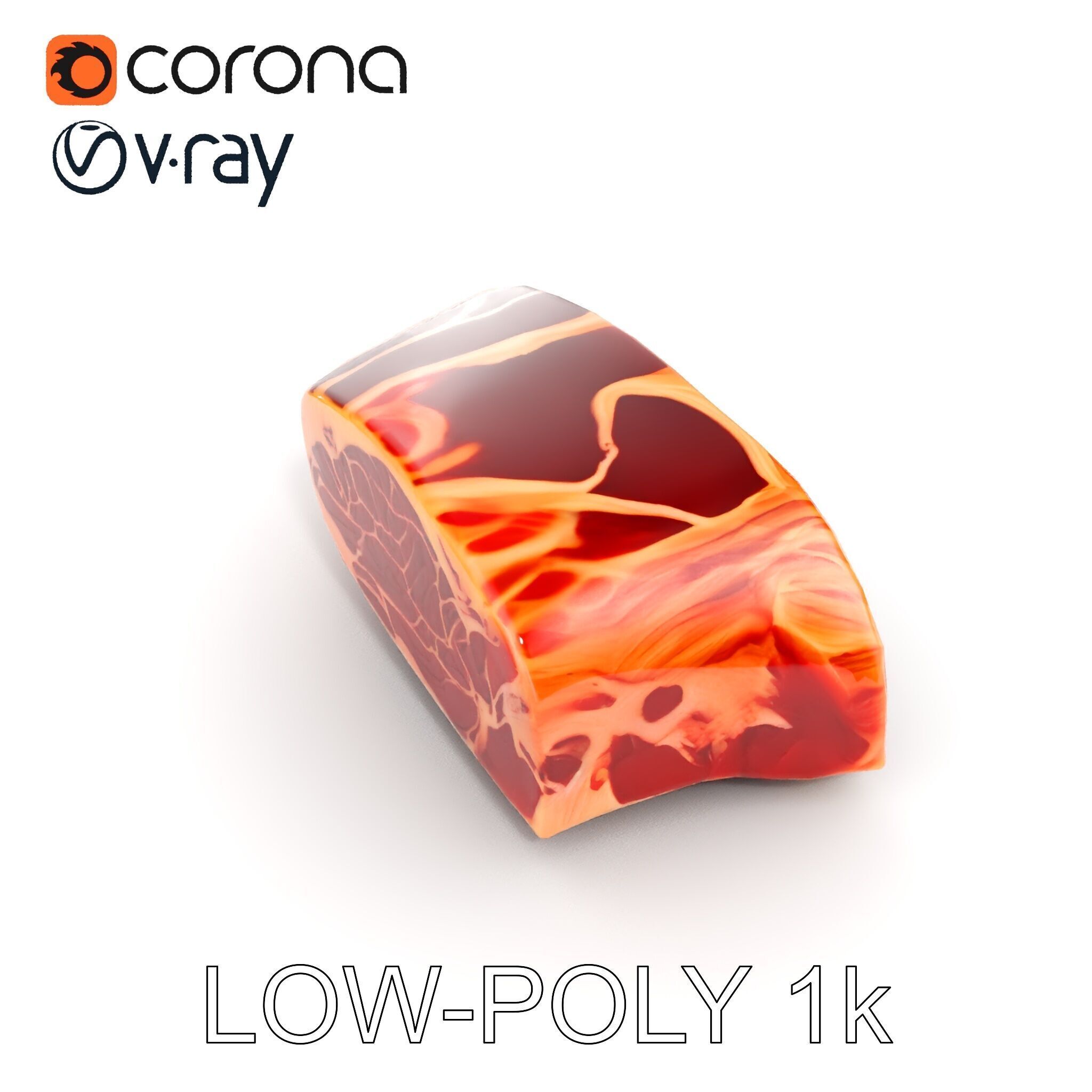 Realistic Steak D model pack Low-poly 3D model_20