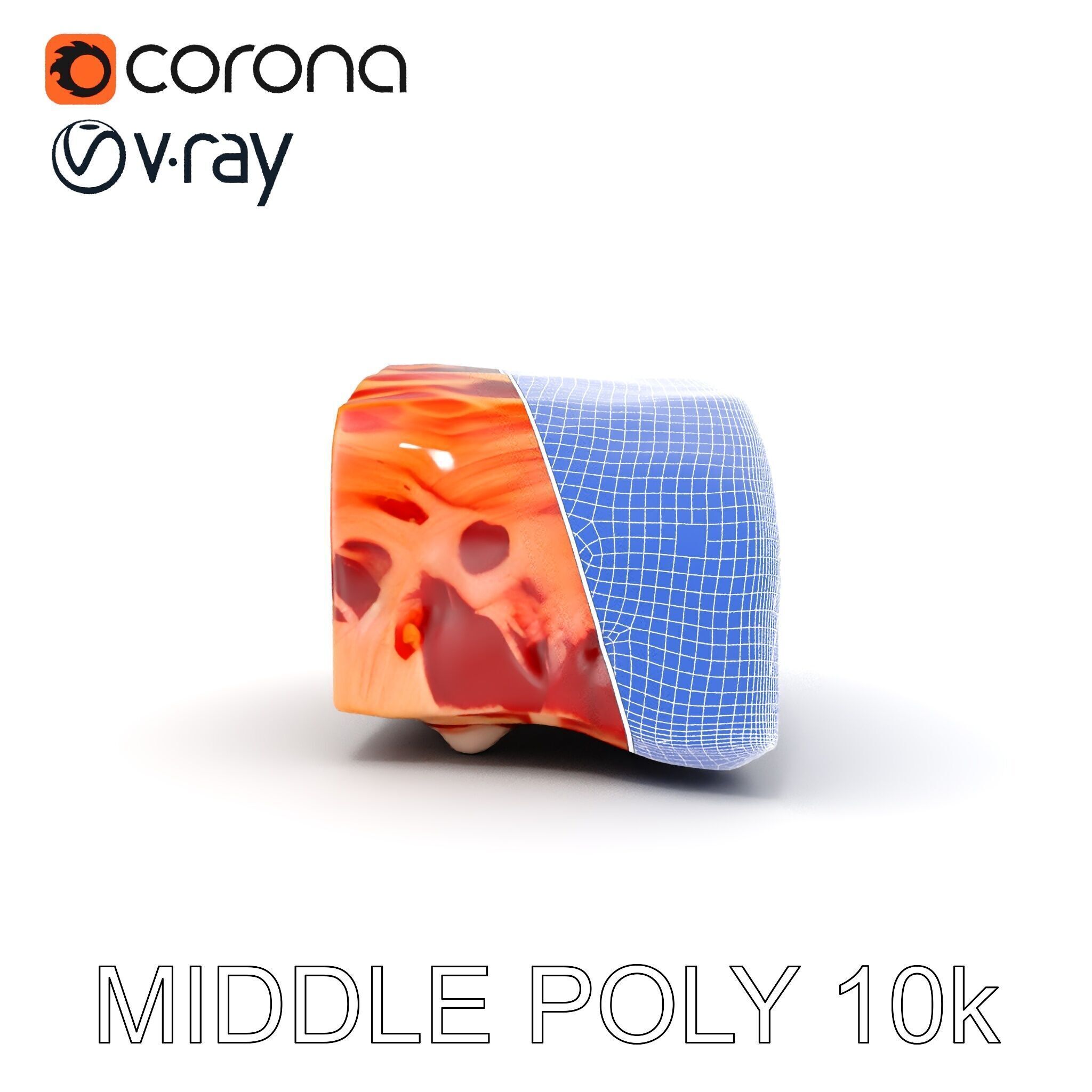 Realistic Steak D model pack Low-poly 3D model_16