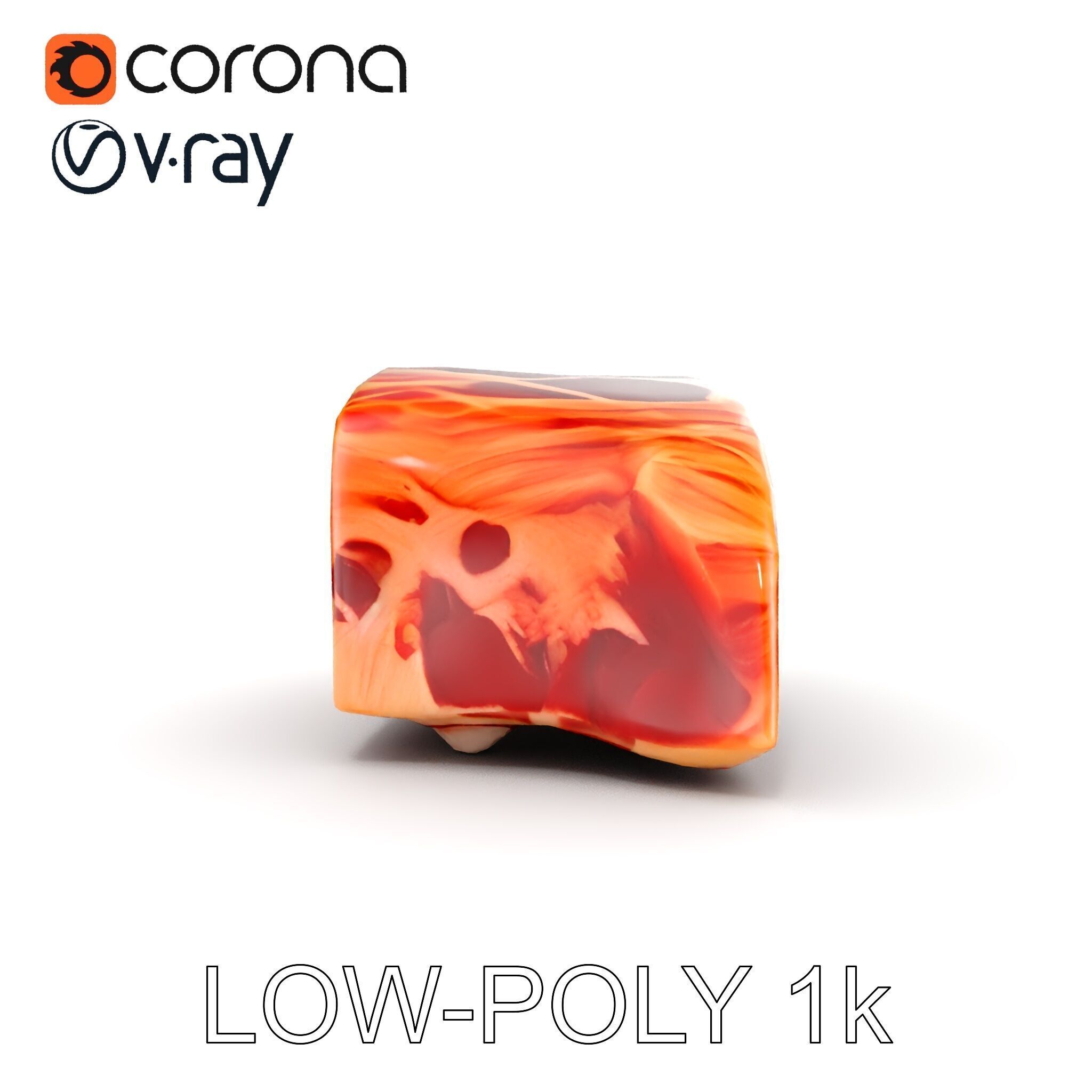 Realistic Steak D model pack Low-poly 3D model_7