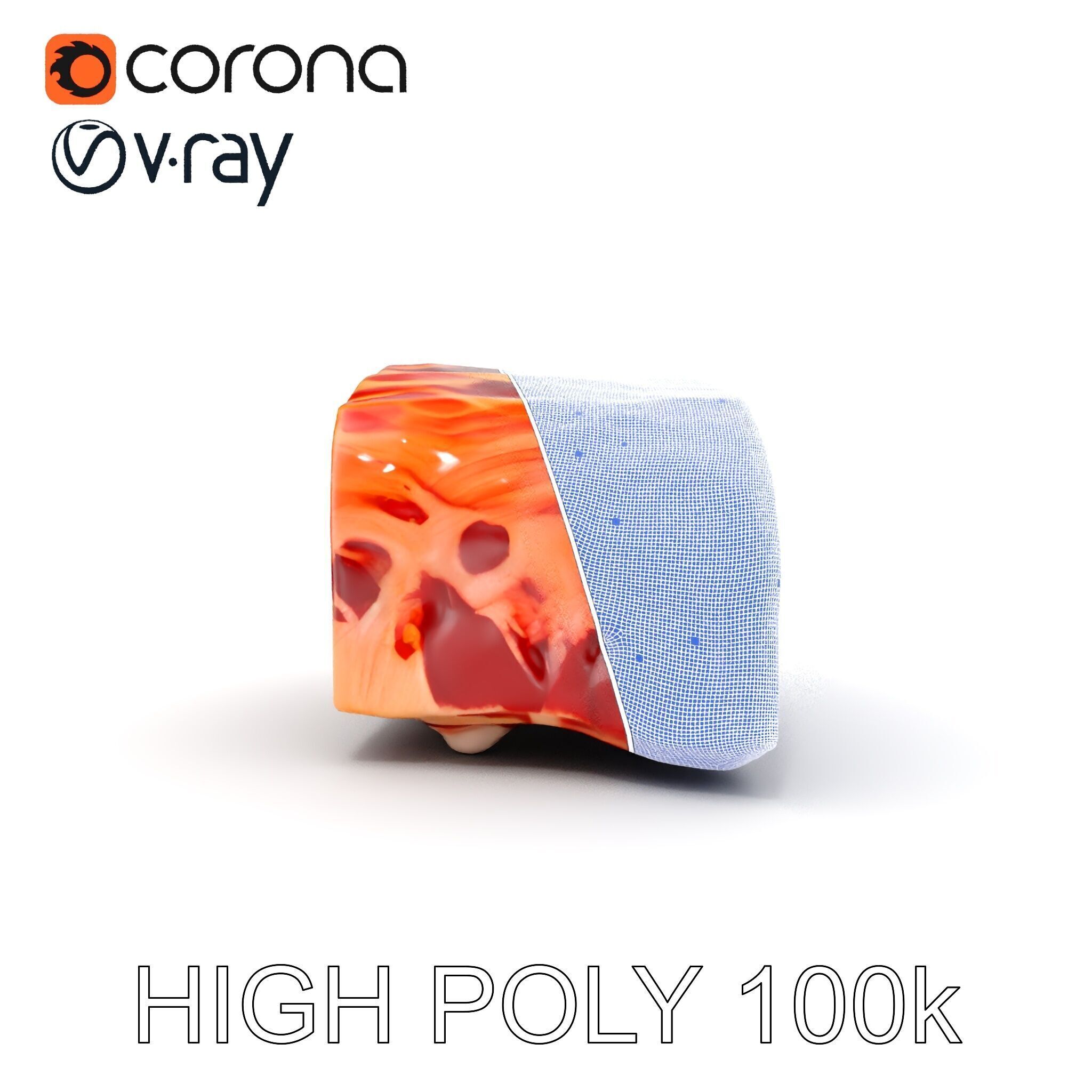 Realistic Steak D model pack Low-poly 3D model_30