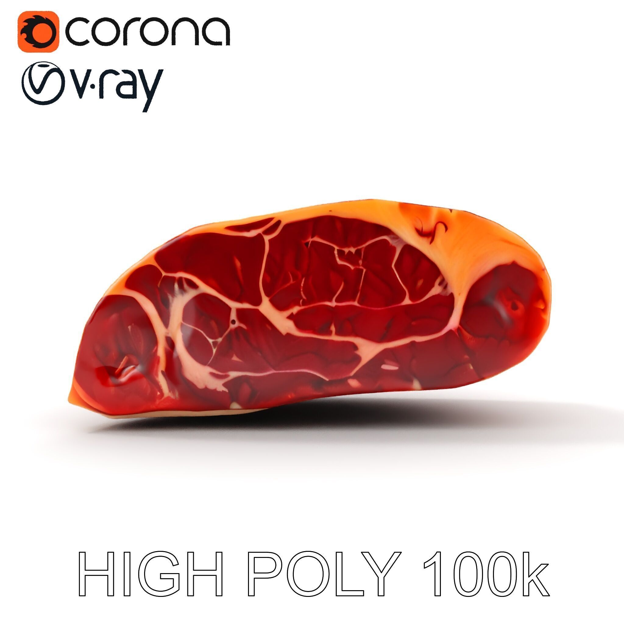 Realistic Steak D model pack Low-poly 3D model_24