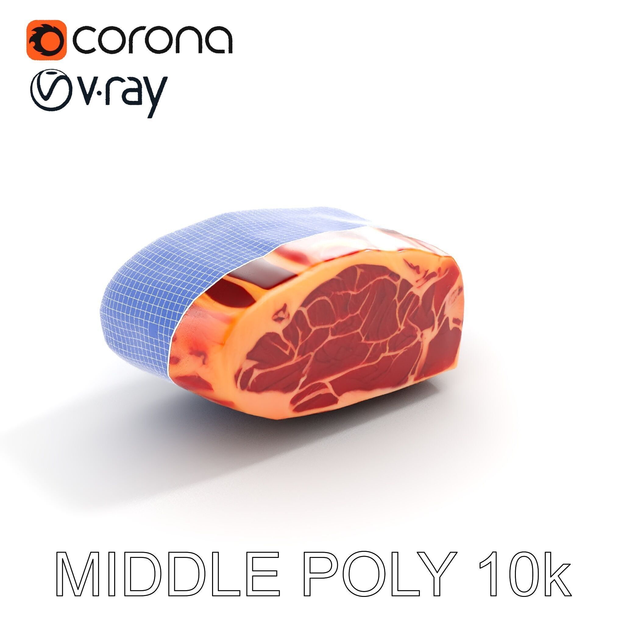 Realistic Steak D model pack Low-poly 3D model_28