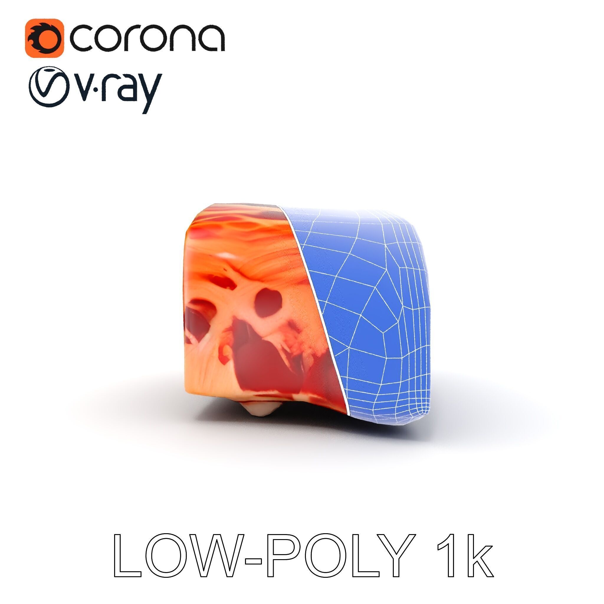 Realistic Steak D model pack Low-poly 3D model_32