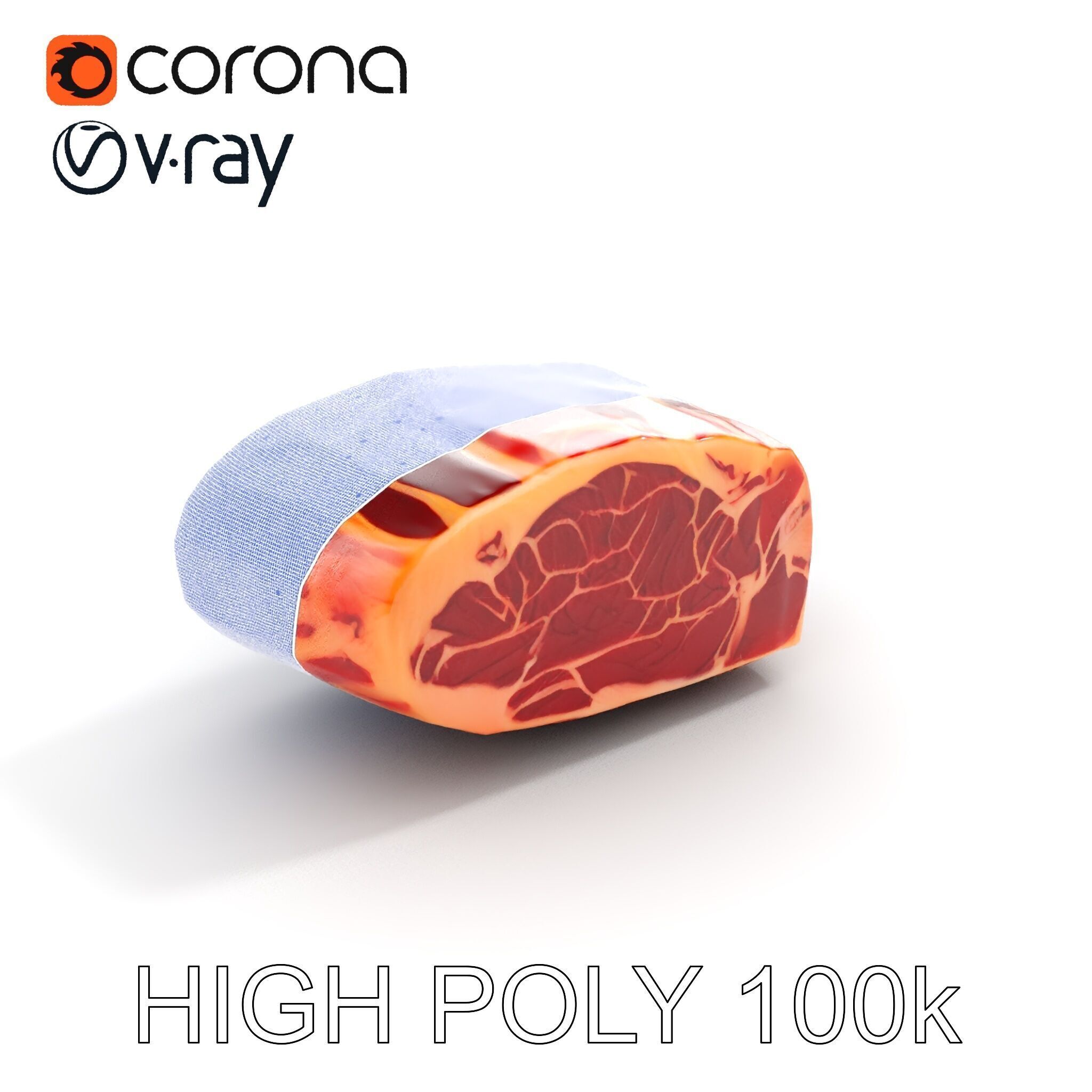 Realistic Steak D model pack Low-poly 3D model_18