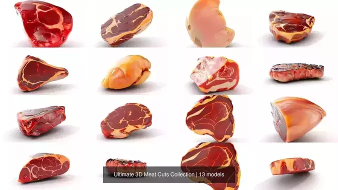 Ultimate 3D Meat Cuts Collection 3D Model Pack
