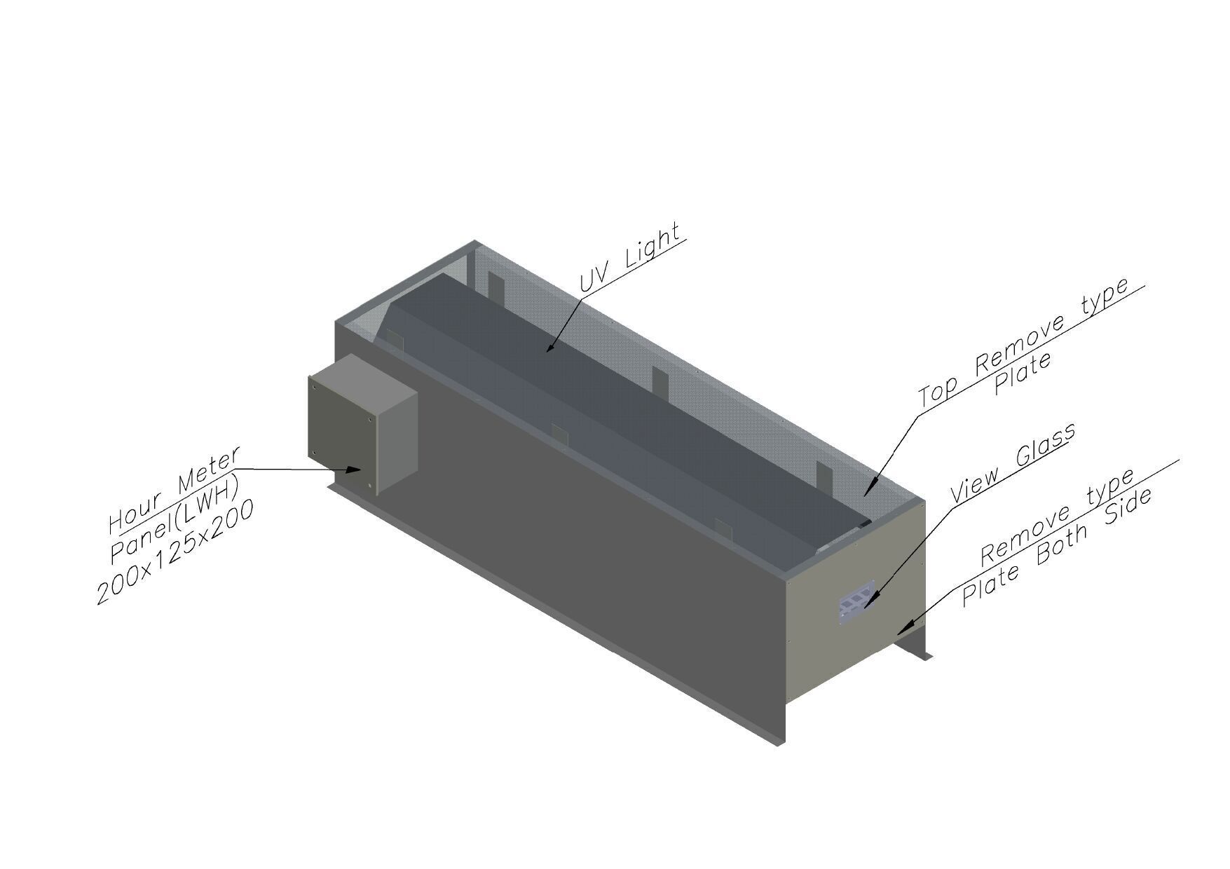 UV LIGHT WITH COVER 3D model_2