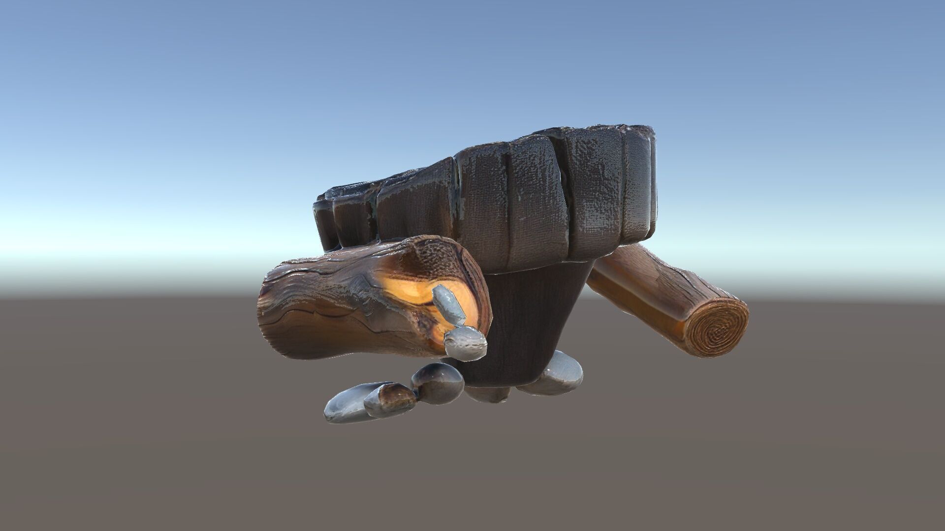 Campfire Setup Model Pack with Realistic Logs and Stones Low-poly 3D model_33