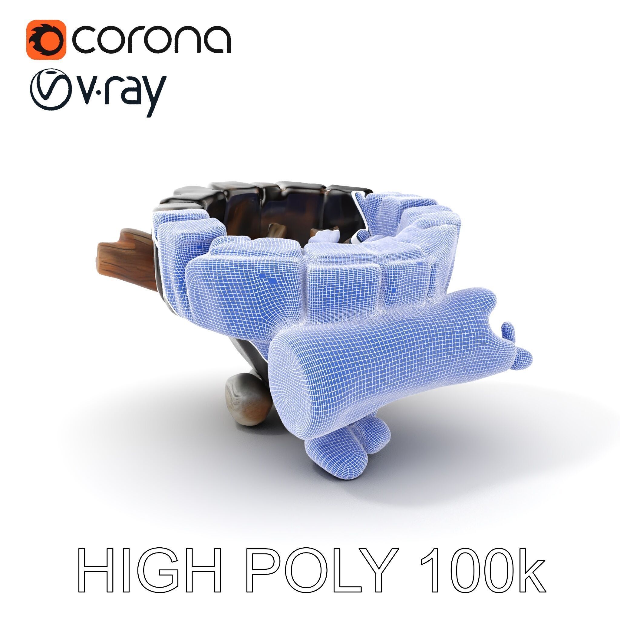 Campfire Setup Model Pack with Realistic Logs and Stones Low-poly 3D model_4