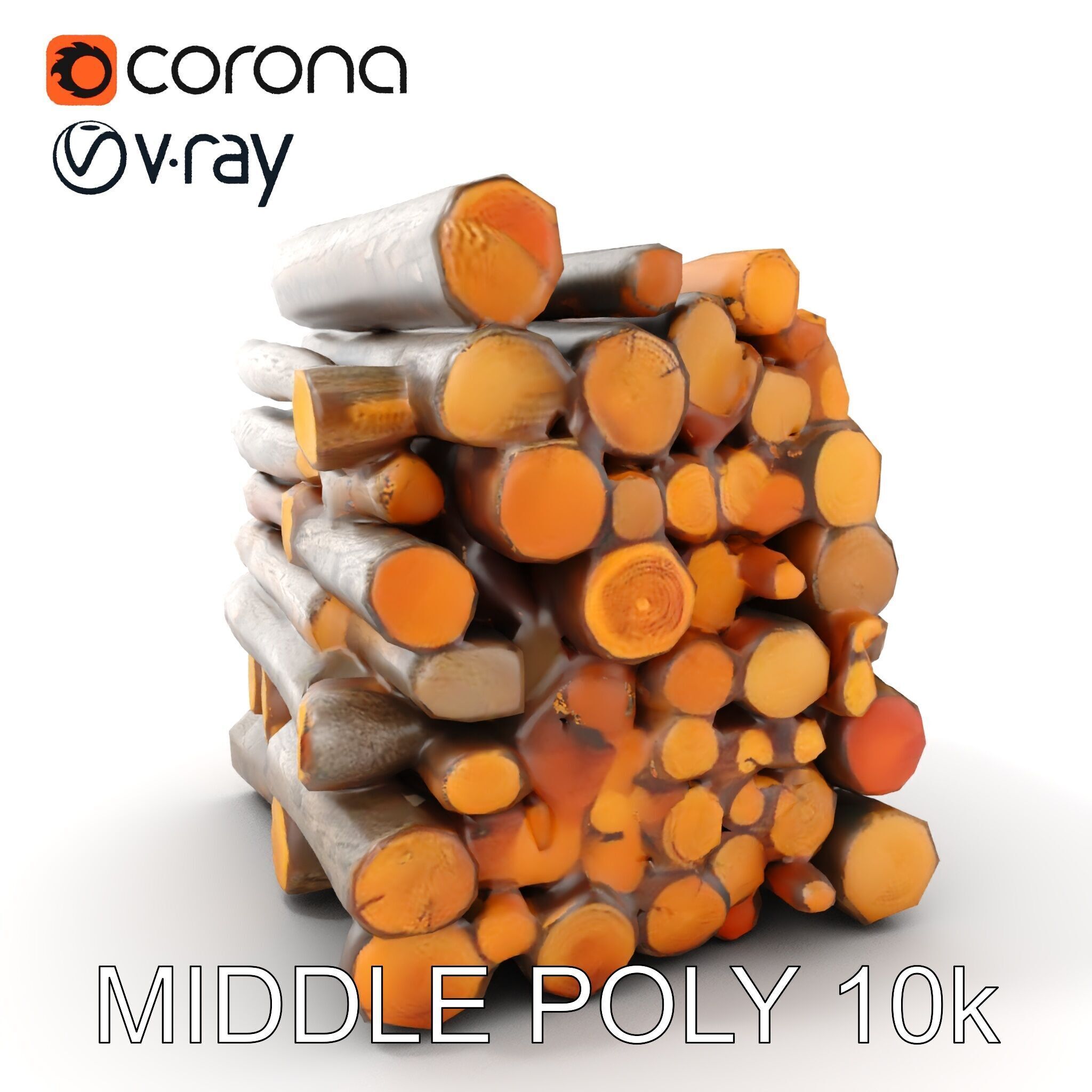 Realistic Firewood Logs Stack Model Pack for D Environments Texture_13