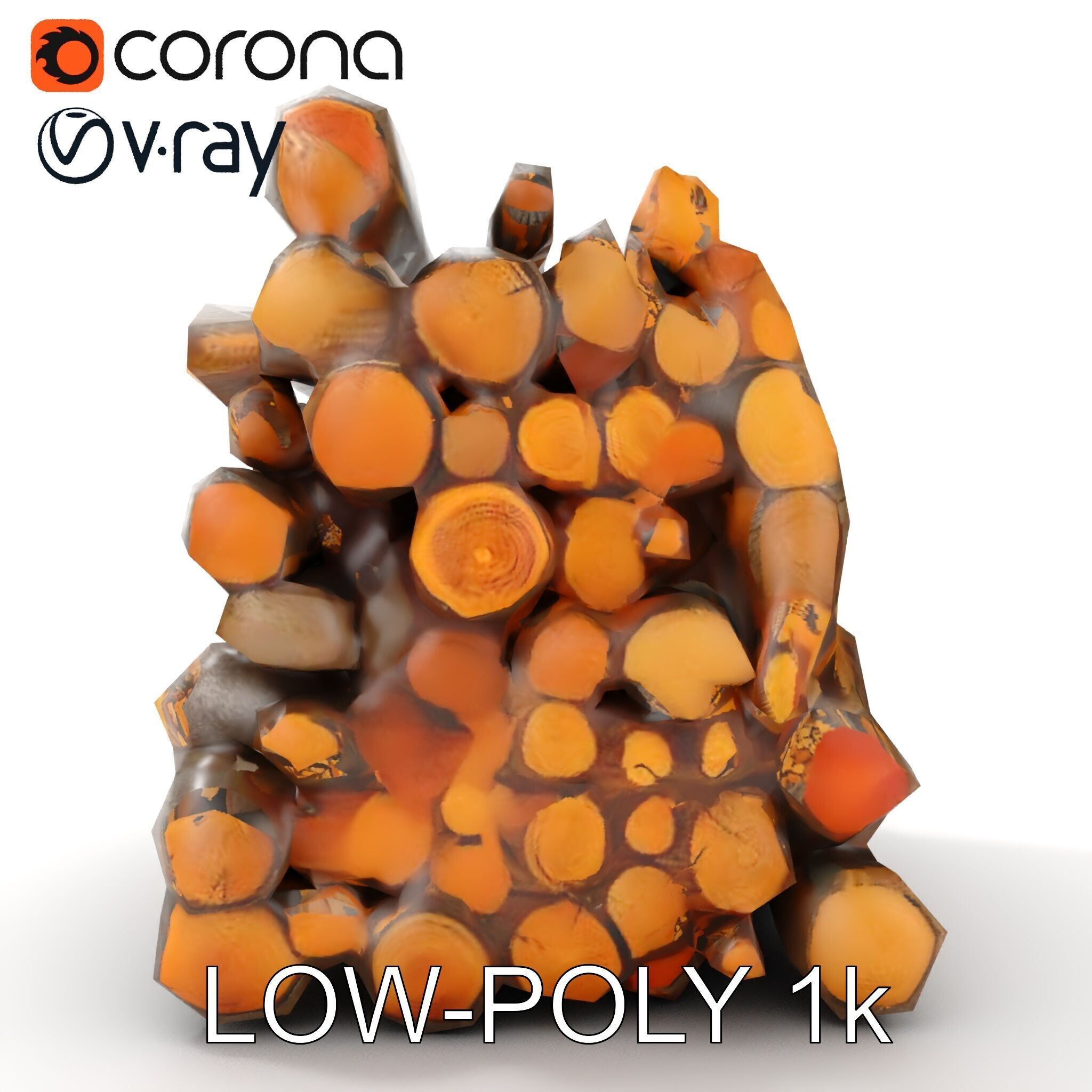 Realistic Firewood Logs Stack Model Pack for D Environments Texture_17