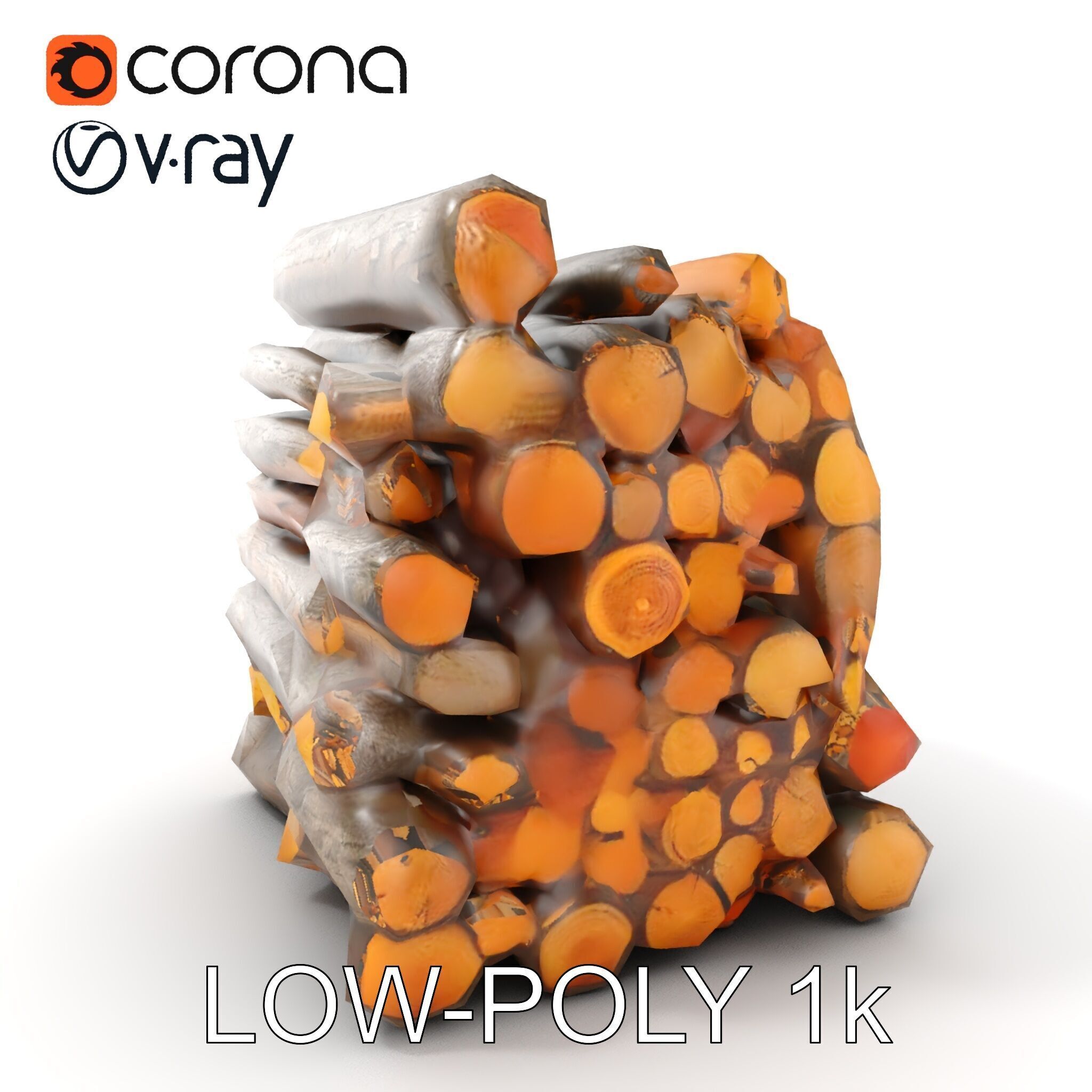 Realistic Firewood Logs Stack Model Pack for D Environments Texture_7