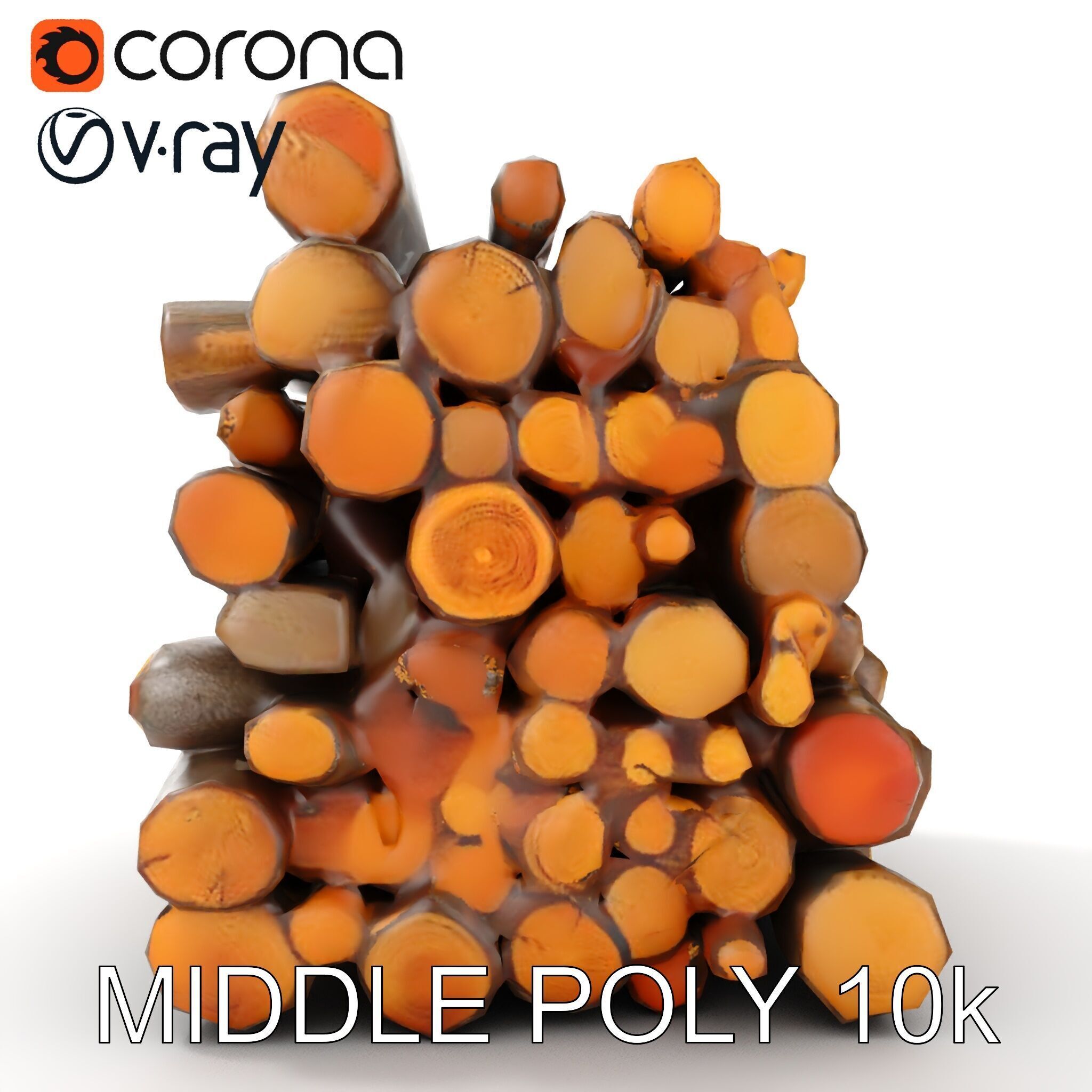 Realistic Firewood Logs Stack Model Pack for D Environments Texture_19