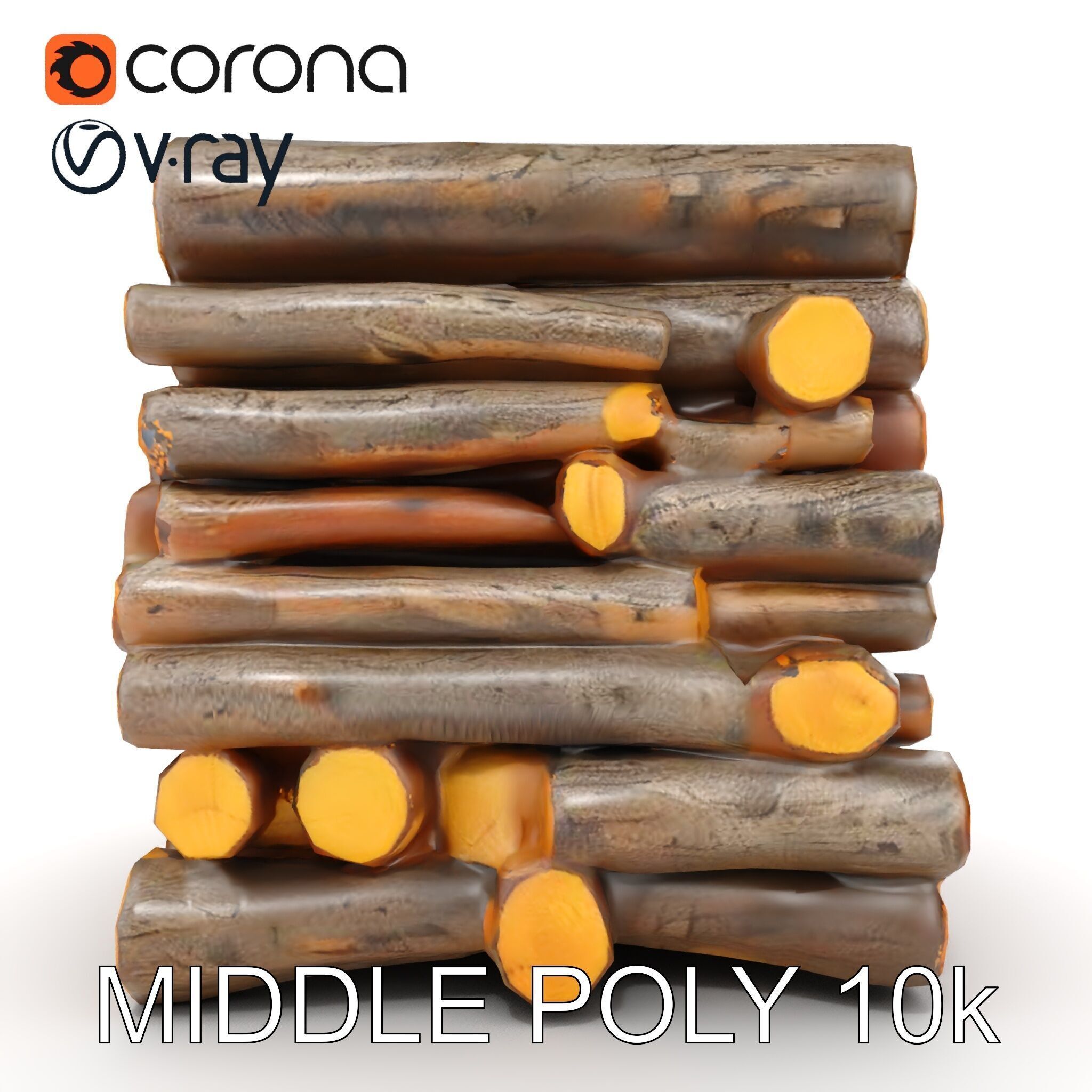 Realistic Firewood Logs Stack Model Pack for D Environments Texture_8