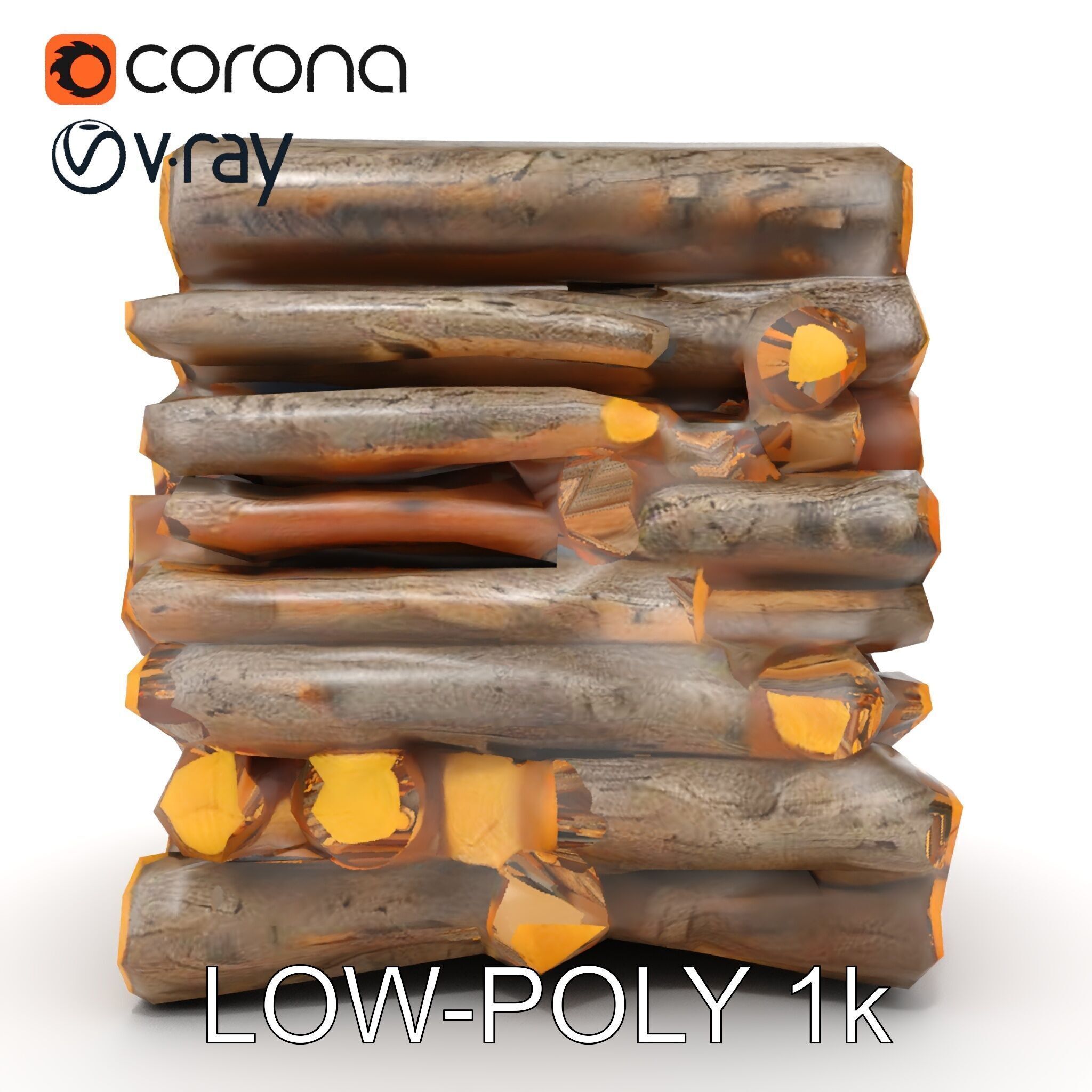 Realistic Firewood Logs Stack Model Pack for D Environments Texture_20